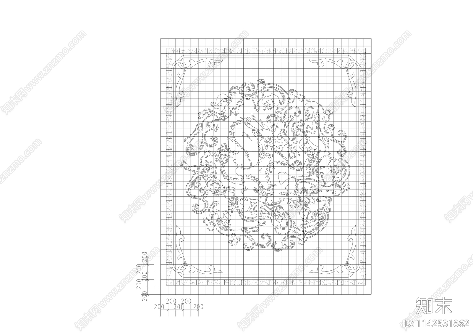 地雕放样cad施工图下载【ID:1142531862】