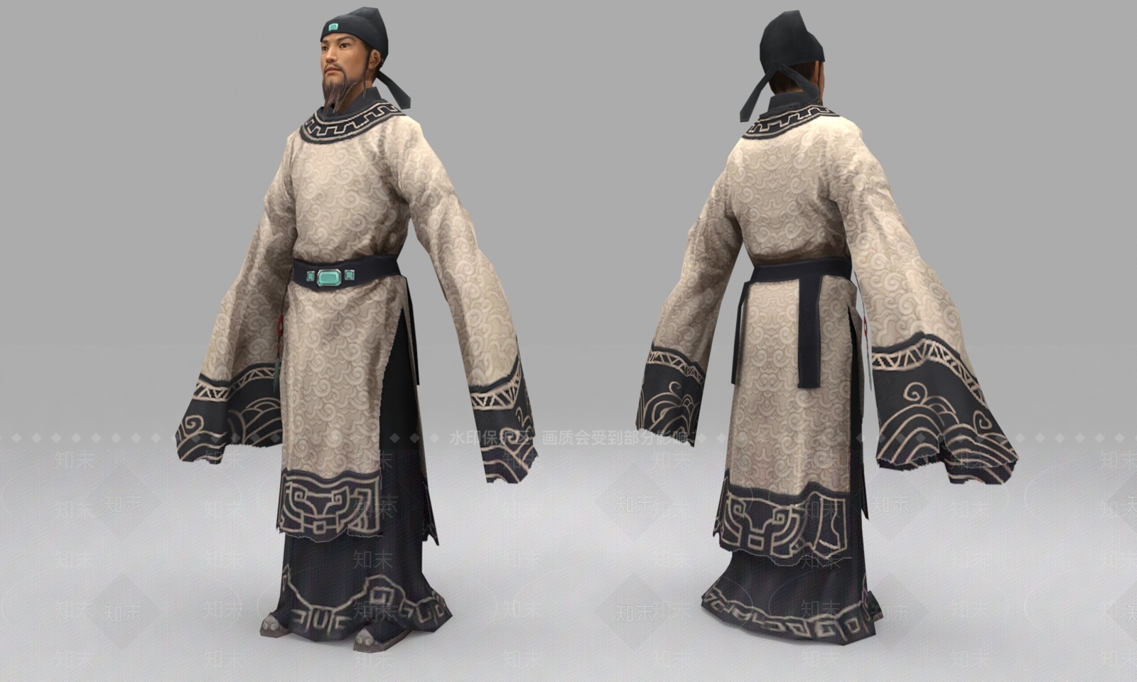 唐人诗人模型3D模型下载【ID:1142539899】