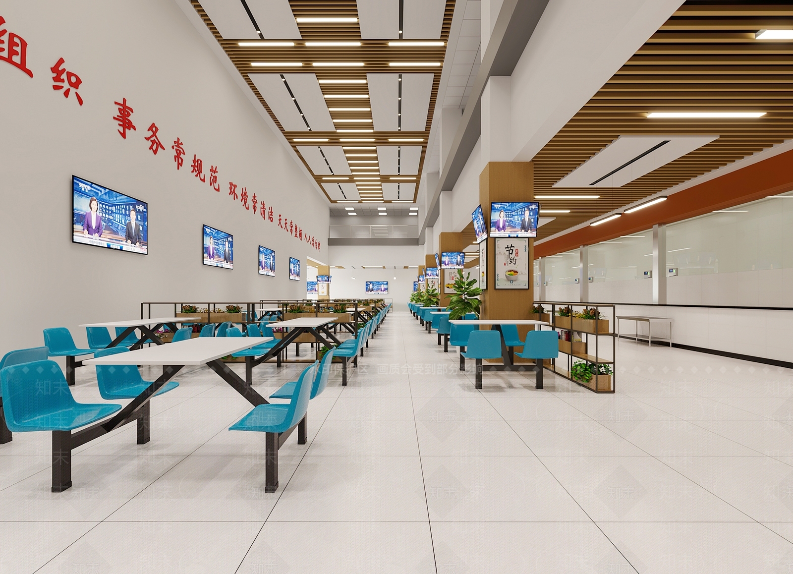 食堂3D模型下载【ID:1142540820】