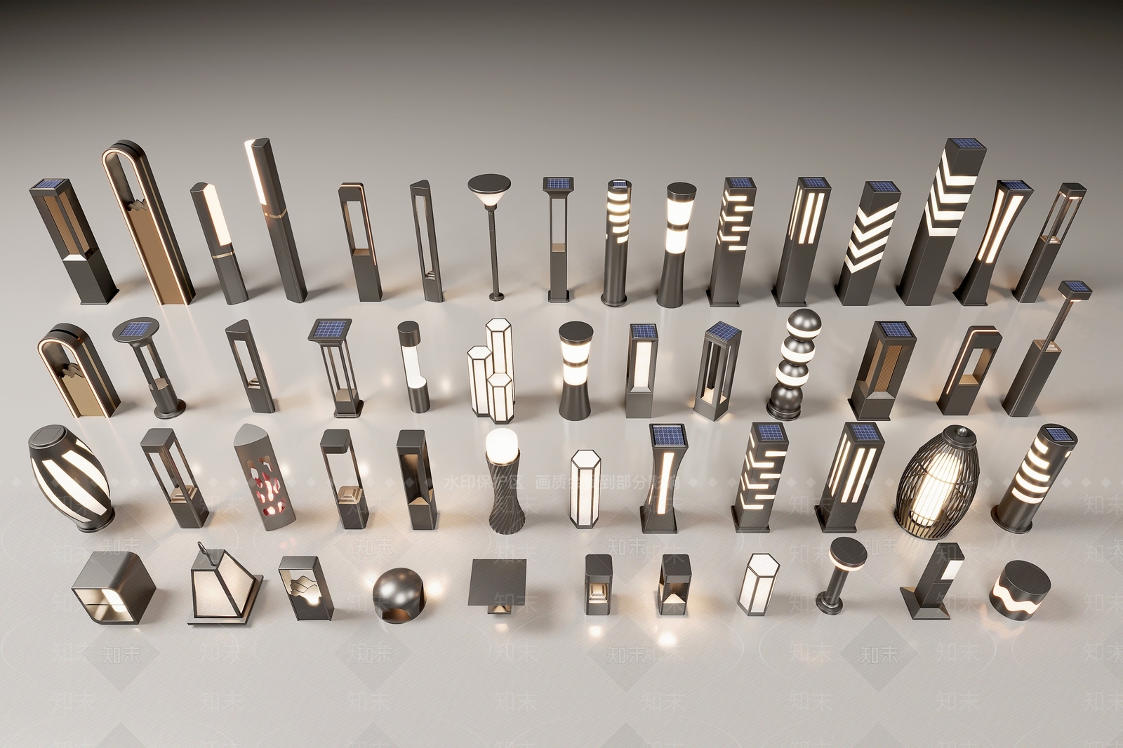 现代户外灯SU模型下载【ID:1142545852】