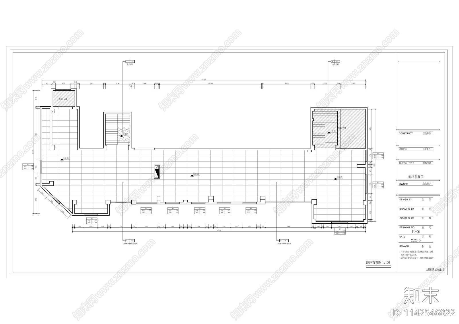 老干部活动中心室内cad施工图下载【ID:1142546822】