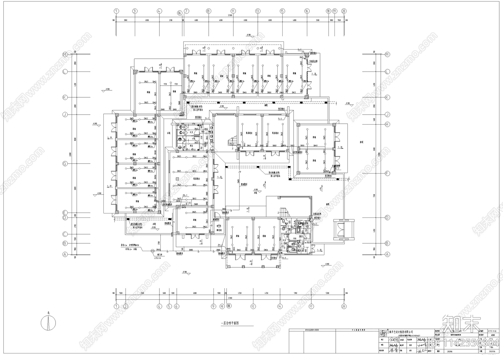 中式仿古建筑给排水cad施工图下载【ID:1142550304】