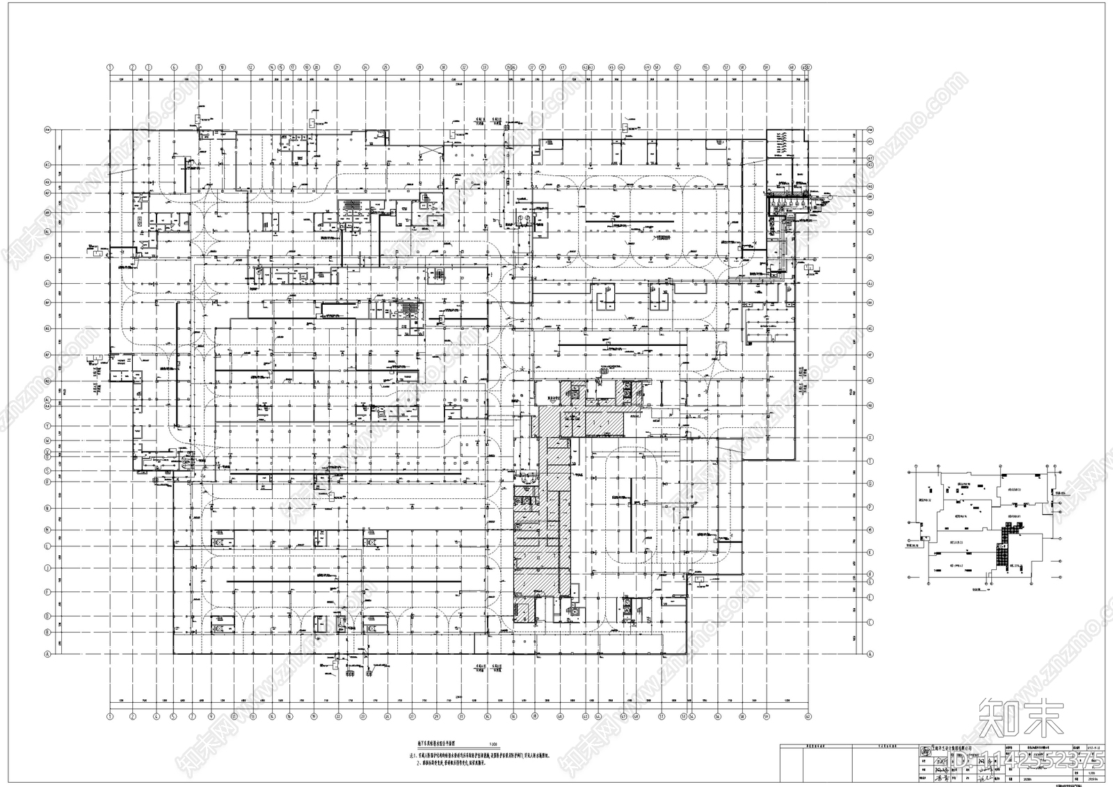 地下车库给排水cad施工图下载【ID:1142552375】