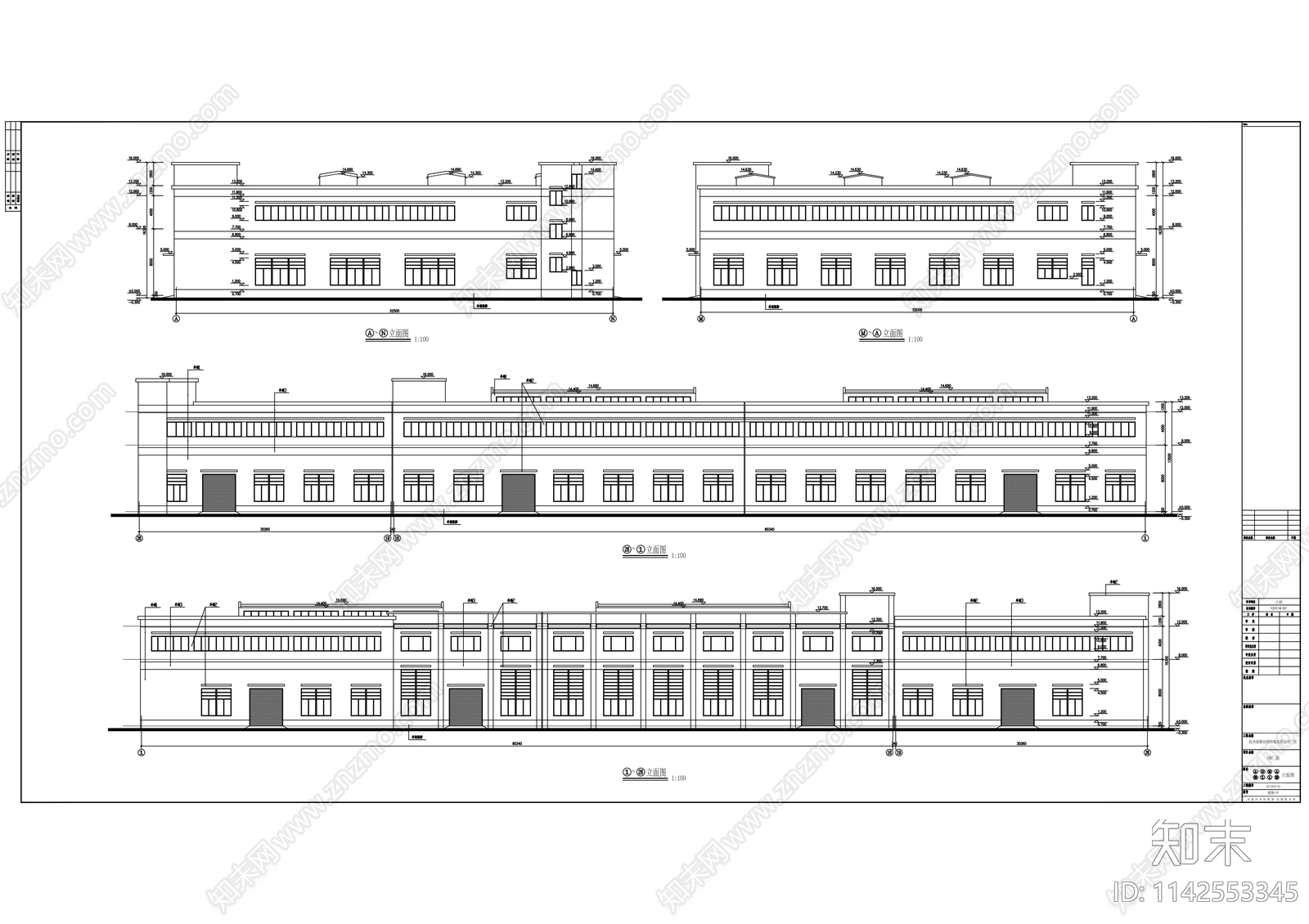 纺织染坊厂房建筑cad施工图下载【ID:1142553345】
