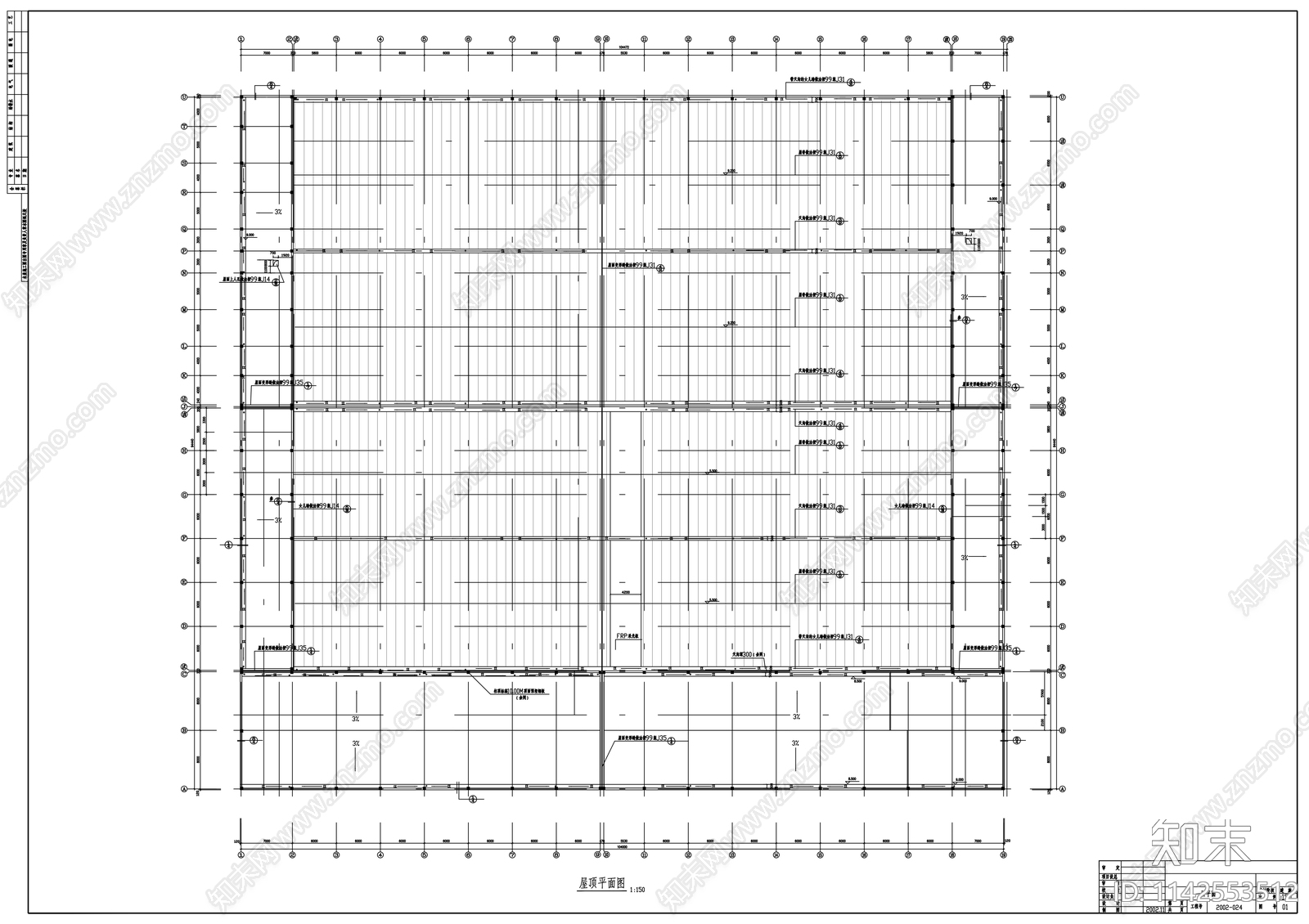 钢结构厂房建筑cad施工图下载【ID:1142553512】
