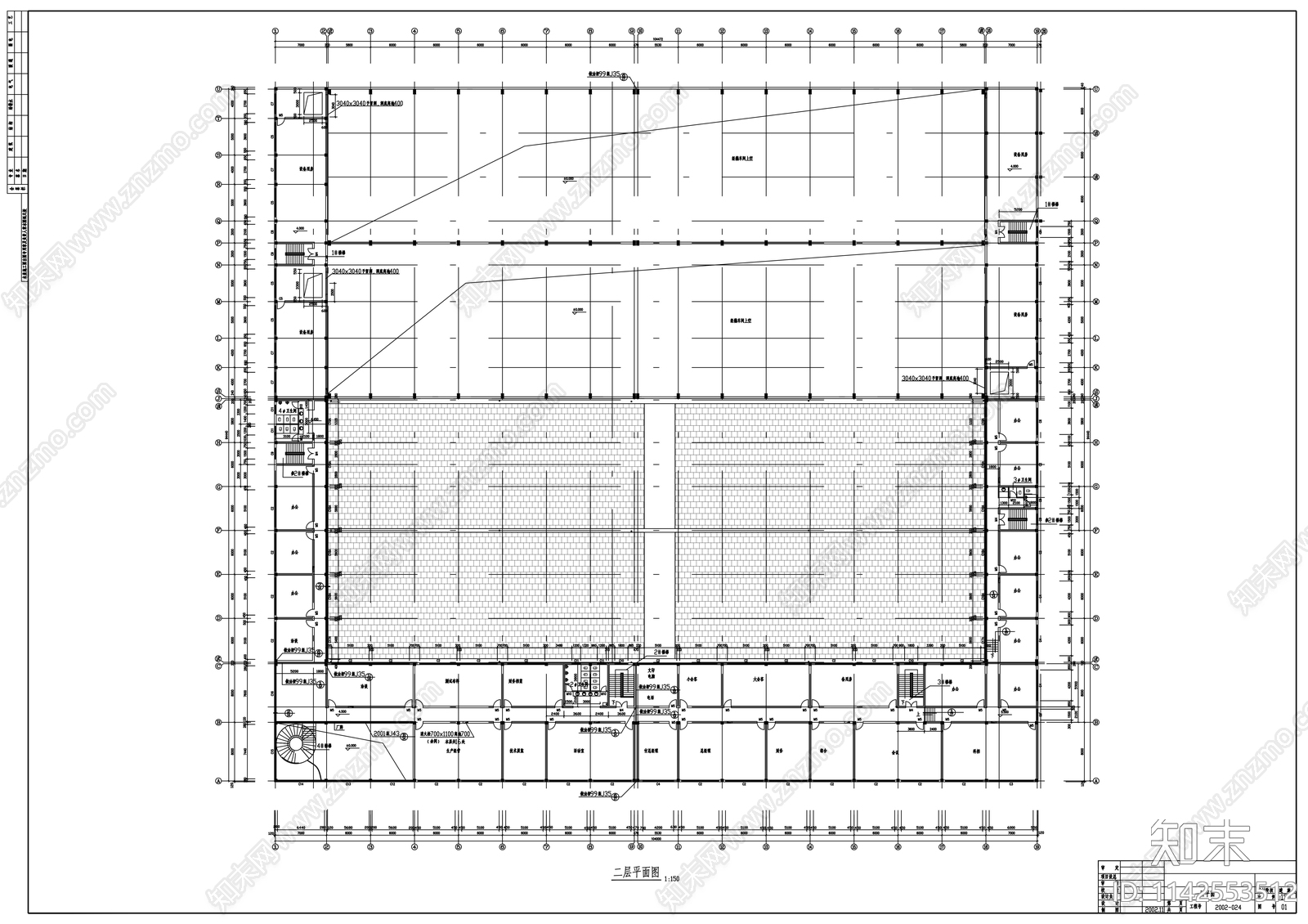 钢结构厂房建筑cad施工图下载【ID:1142553512】