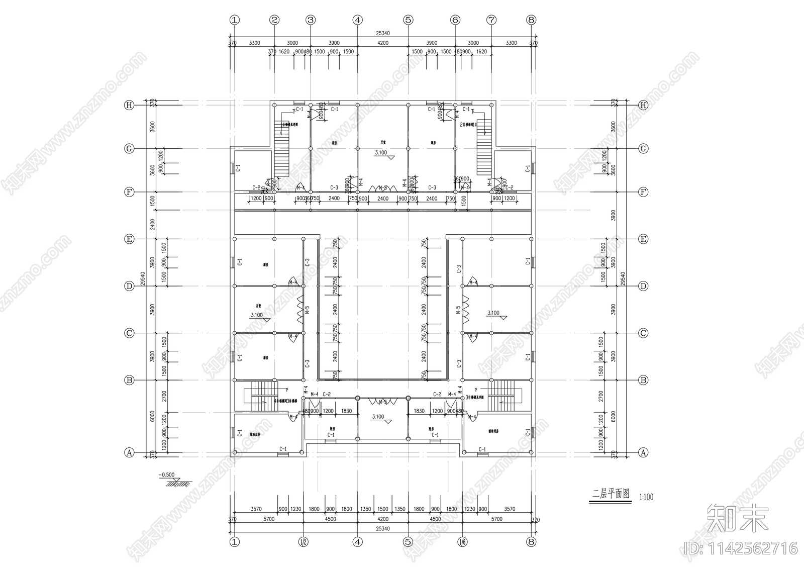 仿古建筑cad施工图下载【ID:1142562716】