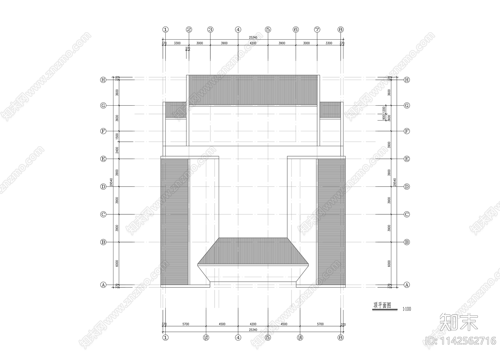 仿古建筑cad施工图下载【ID:1142562716】