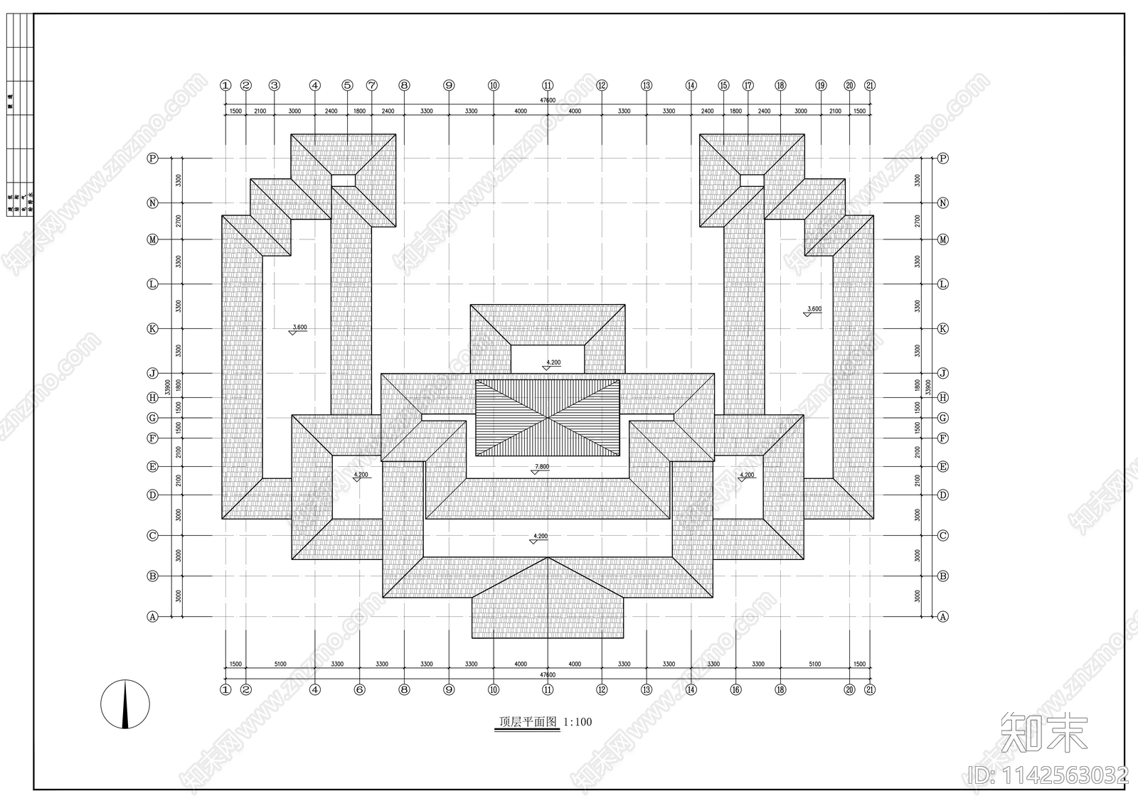 仿古建筑cad施工图下载【ID:1142563032】