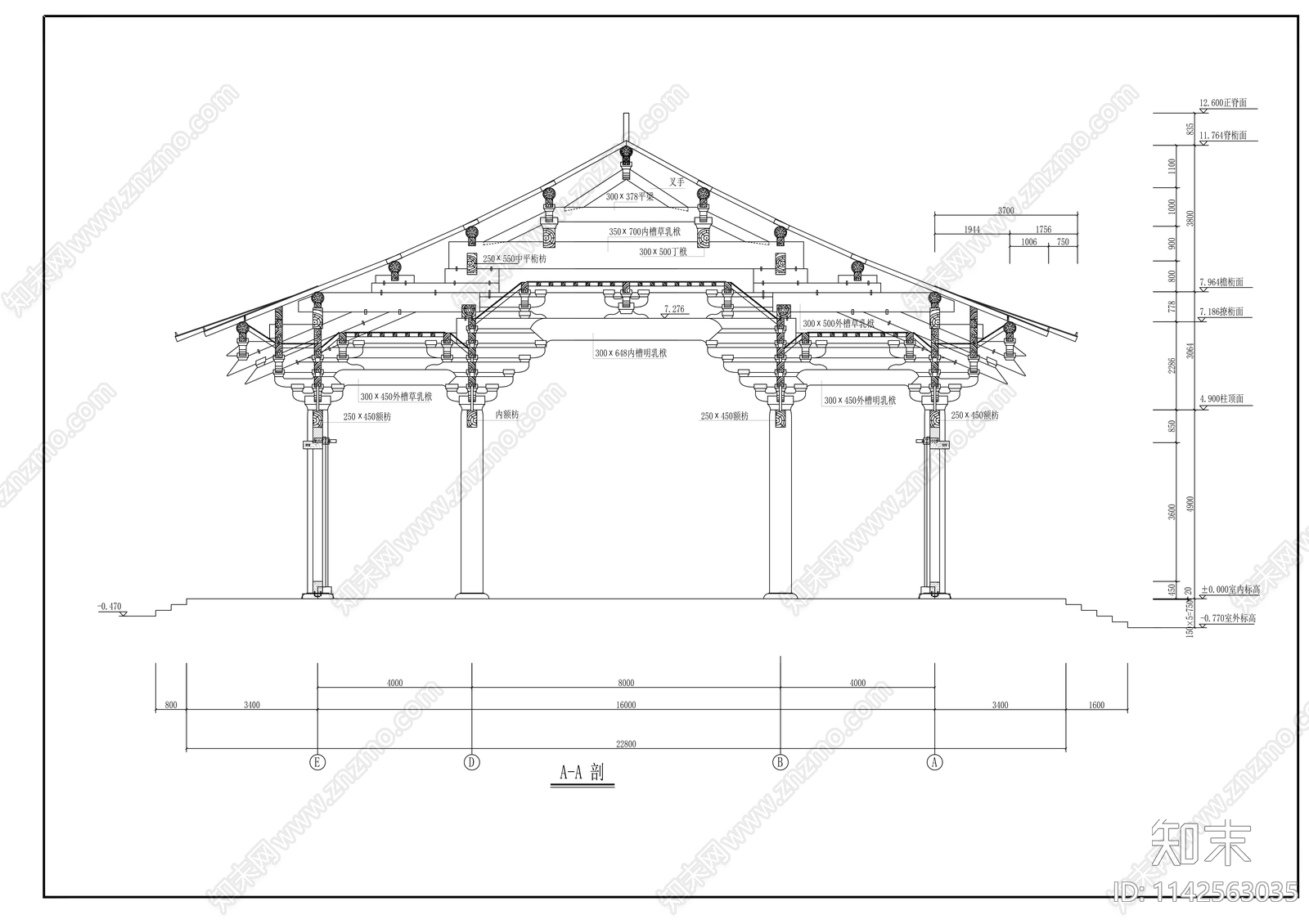 古建筑cad施工图下载【ID:1142563035】