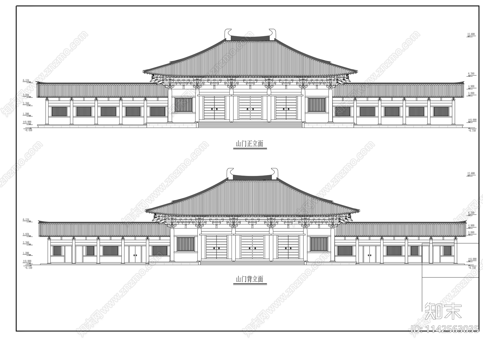 古建筑cad施工图下载【ID:1142563035】