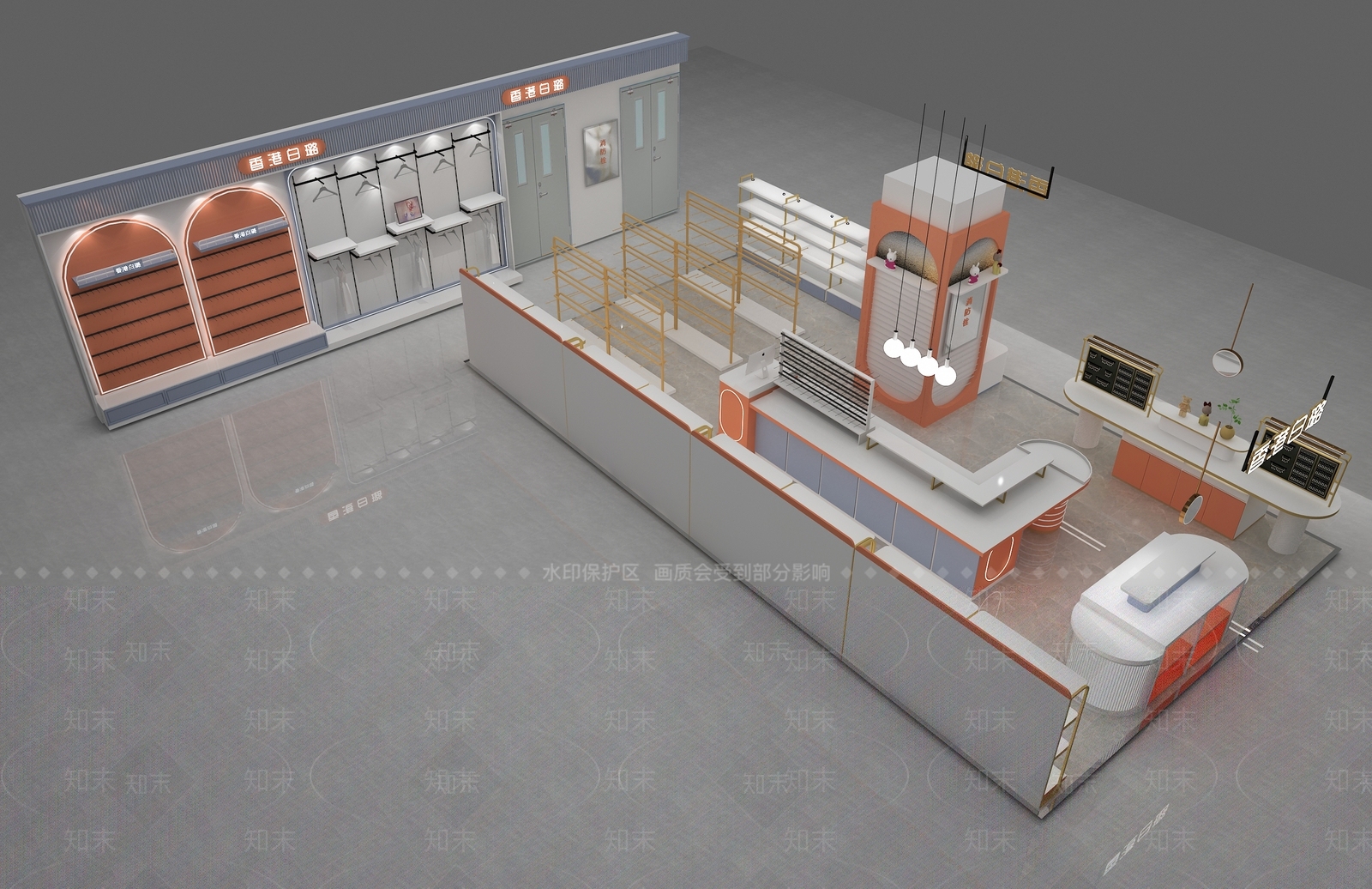 现代时尚饰品店3D模型下载【ID:1142563925】