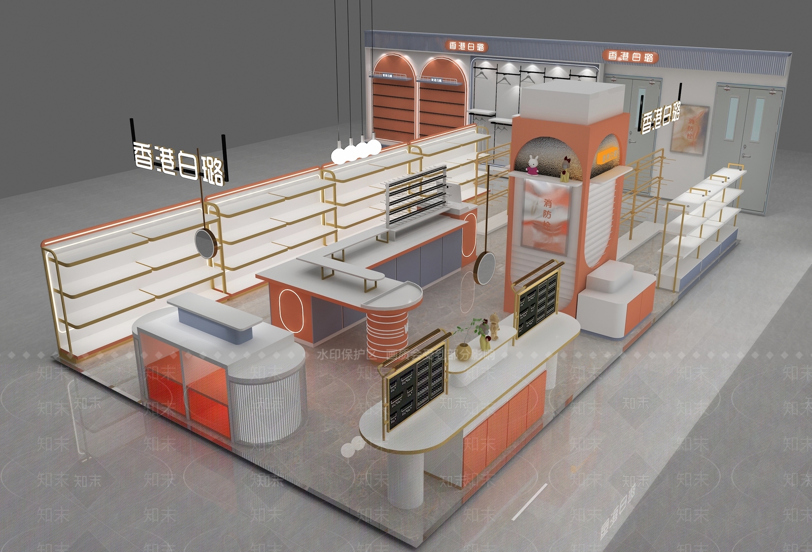 现代时尚饰品店3D模型下载【ID:1142563925】