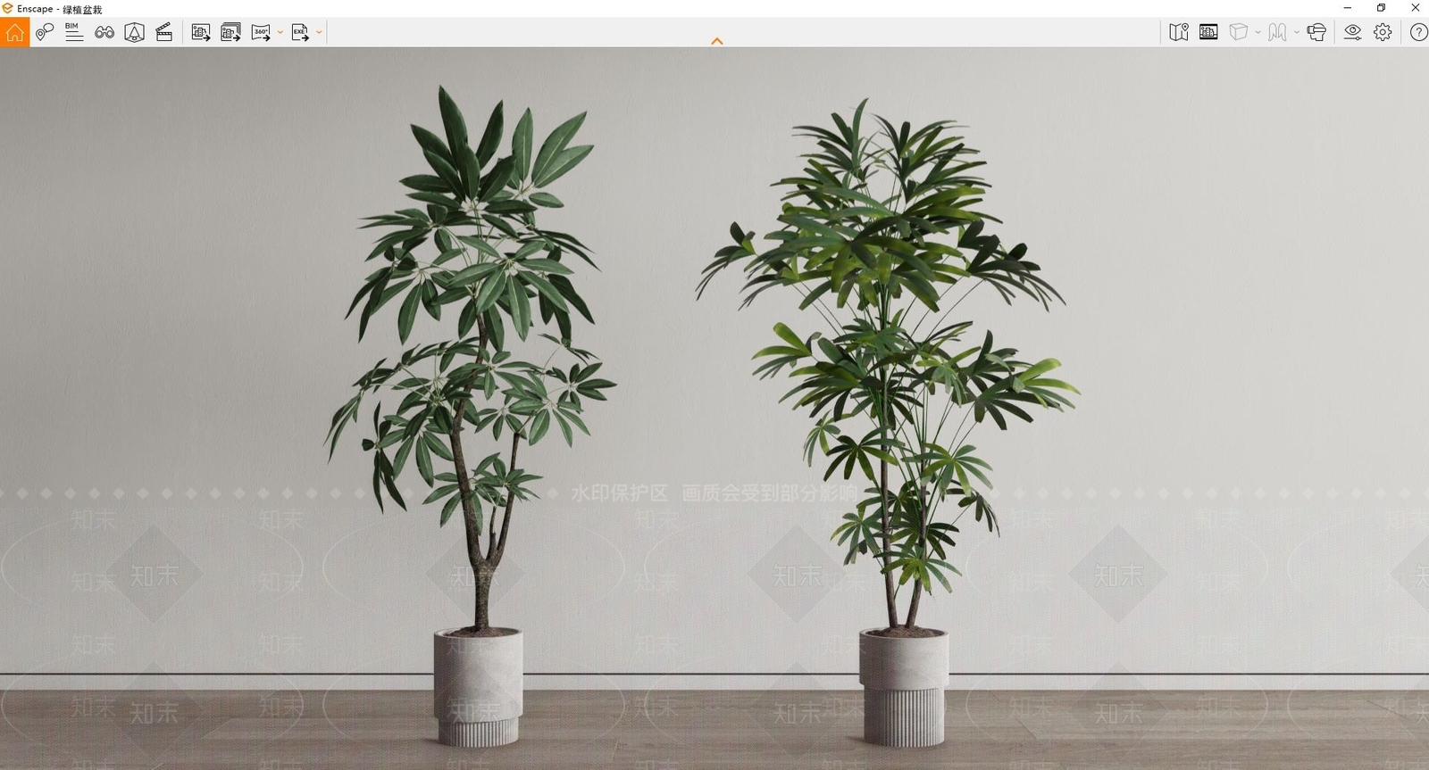 绿植盆栽SU模型下载【ID:1142564713】_知末su模型网