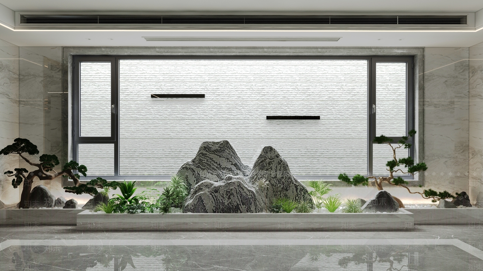 新中式景观小品3D模型3D模型下载【ID:1142574255】