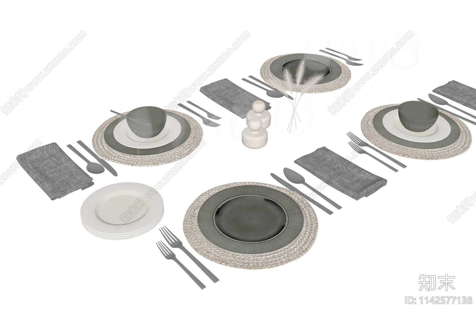 餐具SU模型下载【ID:1142577138】
