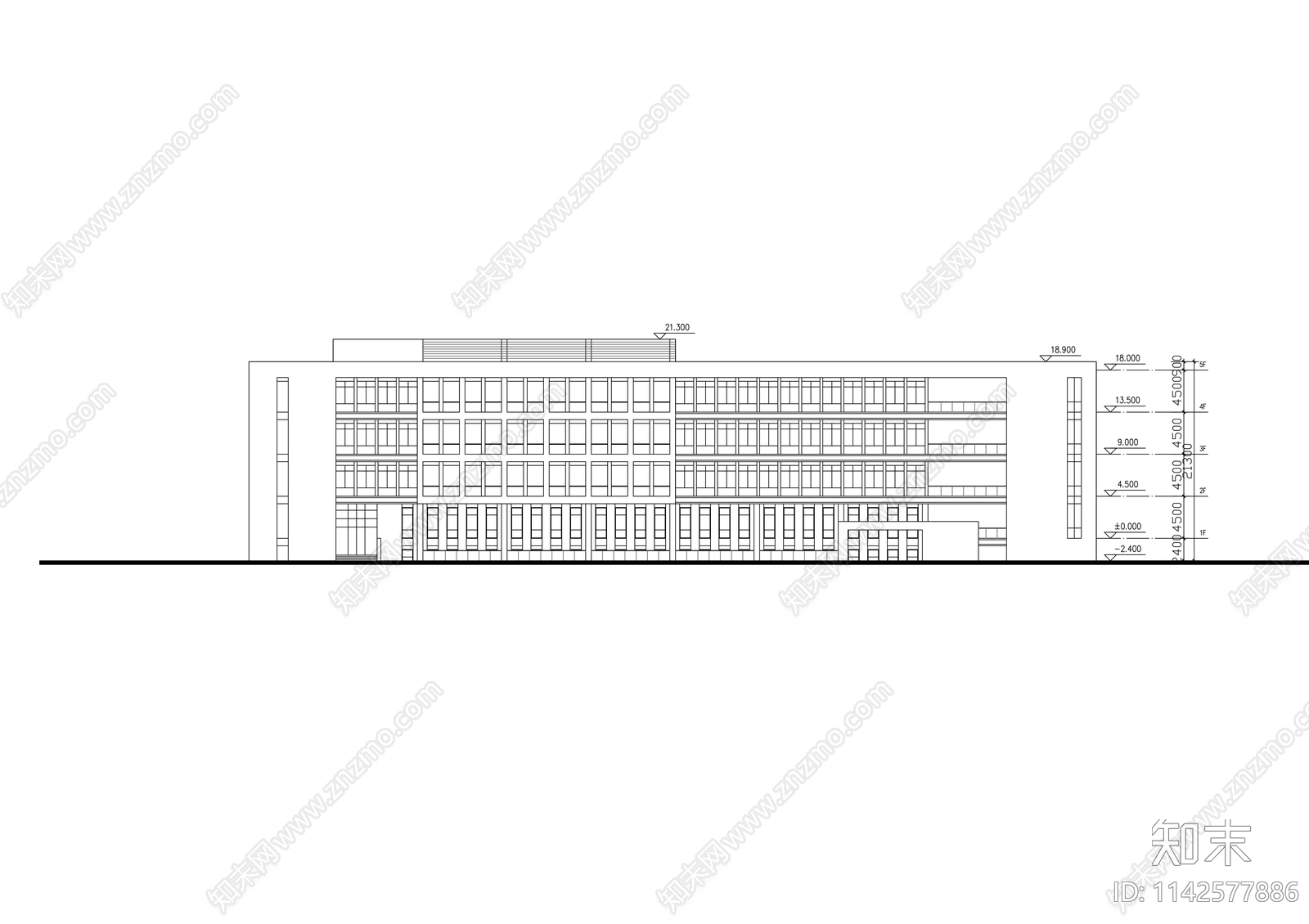 大学食堂建筑cad施工图下载【ID:1142577886】