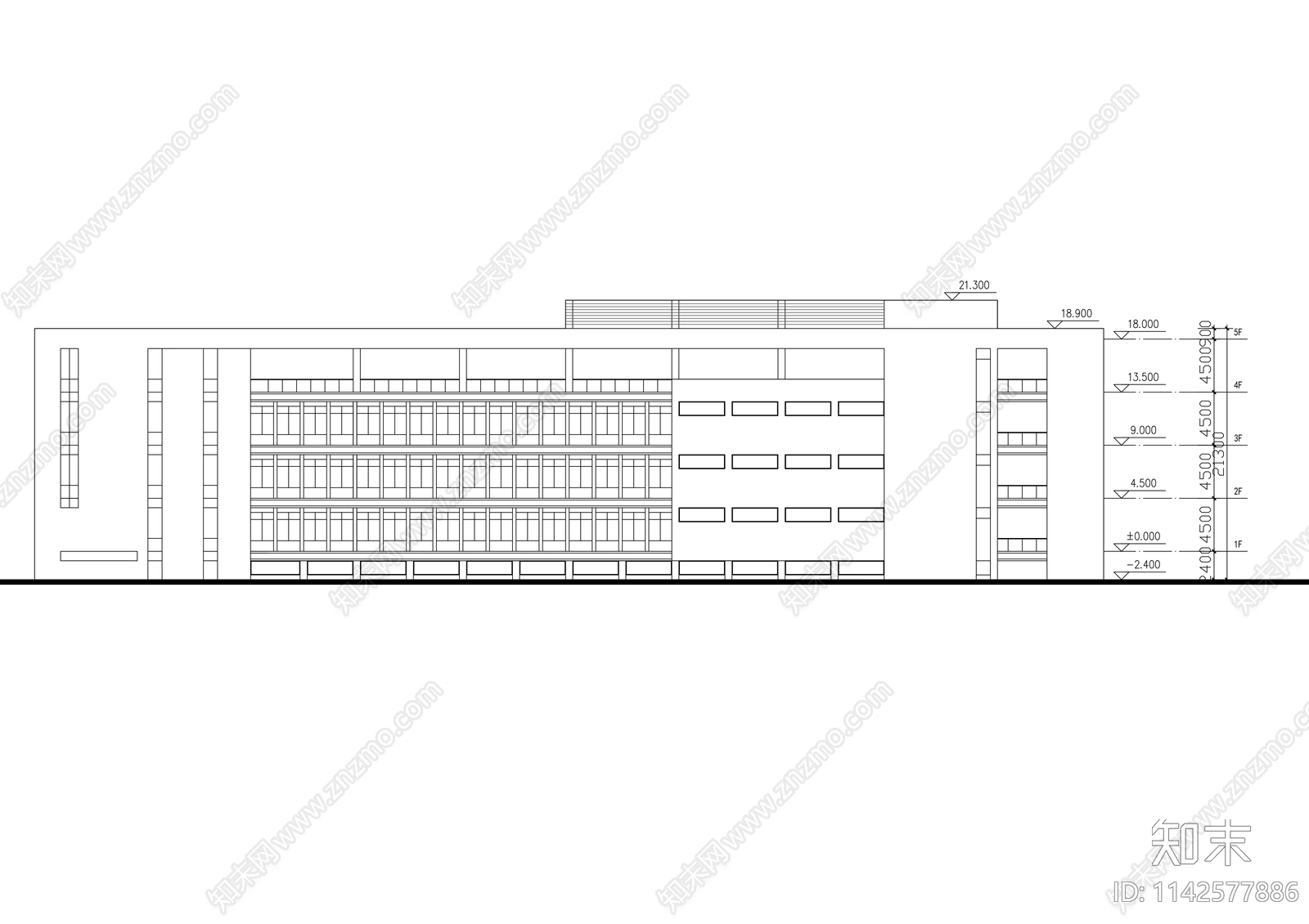 大学食堂建筑cad施工图下载【ID:1142577886】