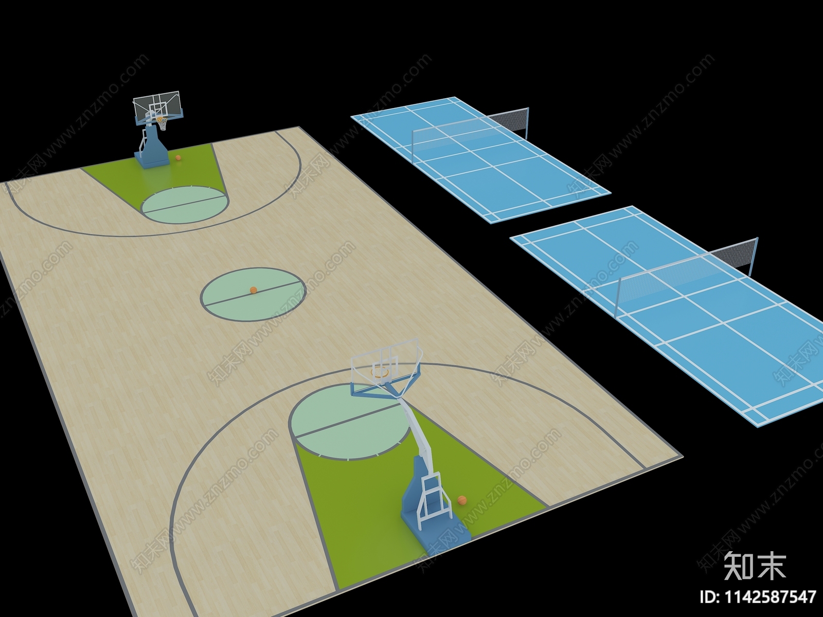 篮球架SU模型下载【ID:1142587547】
