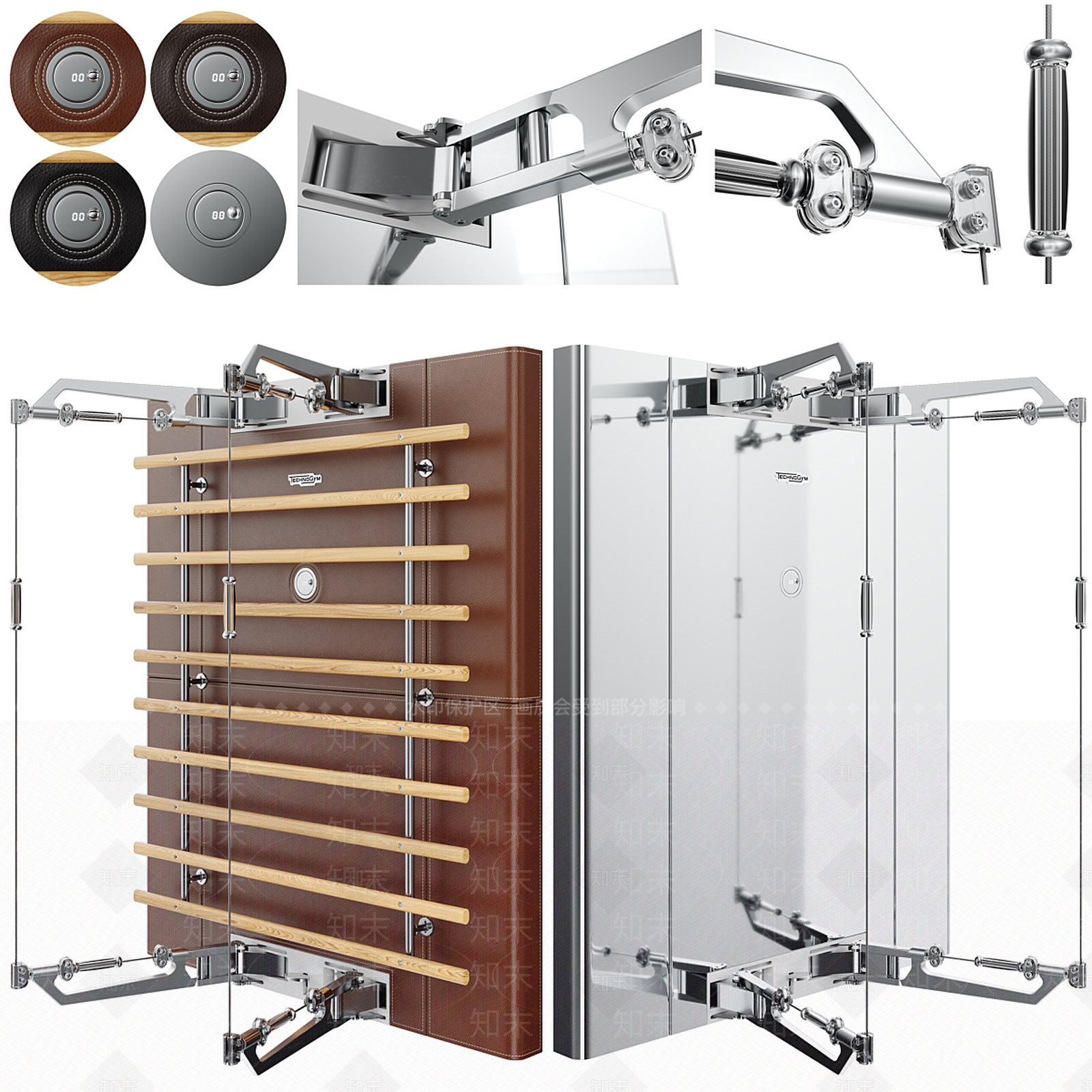 现代健身器材3D模型下载【ID:1142588478】