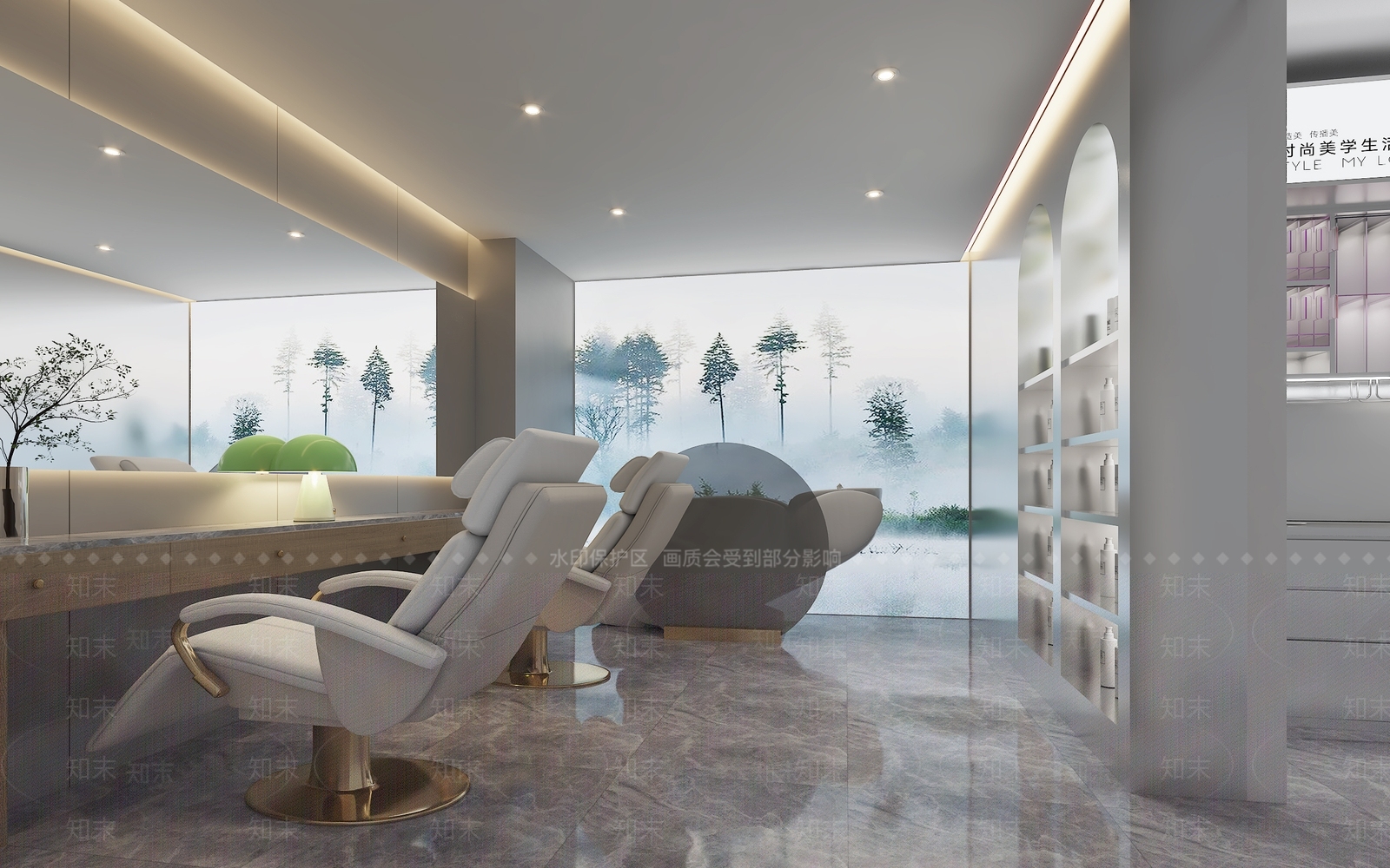 现代美发店3D模型下载【ID:1142592658】