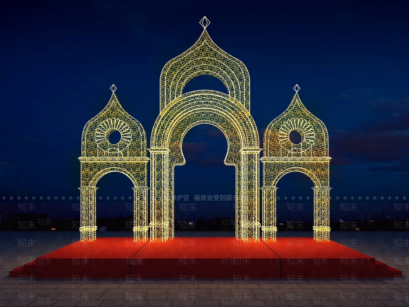 霓虹灯大门3D模型下载【ID:1142594021】