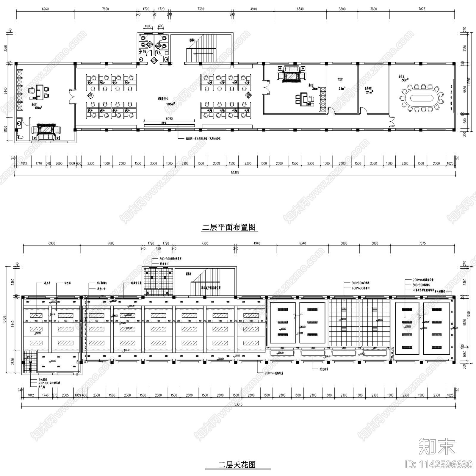 日照九银村镇银行室内装饰cad施工图下载【ID:1142596630】