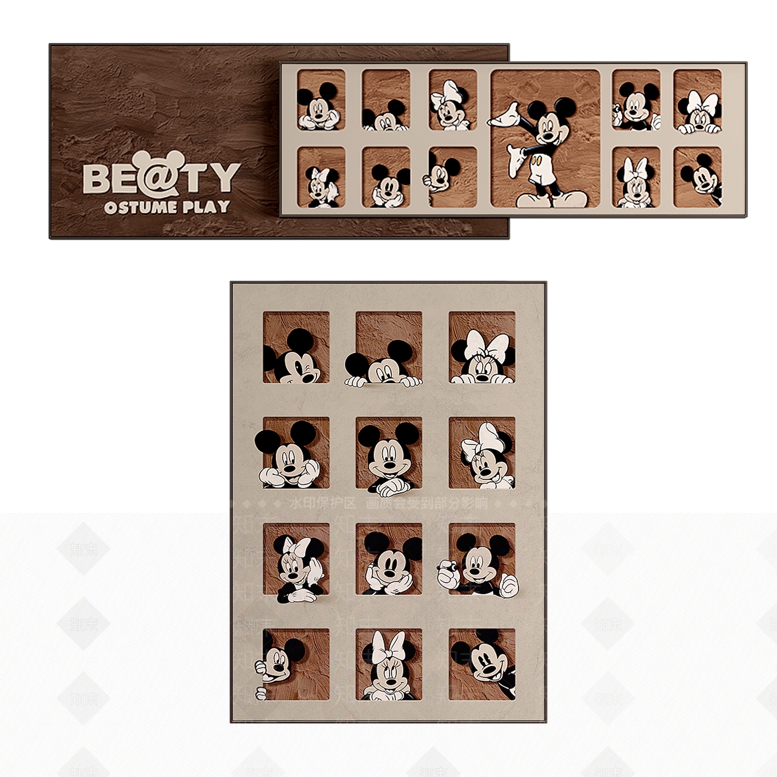 现代装饰画3D模型下载【ID:1142597992】