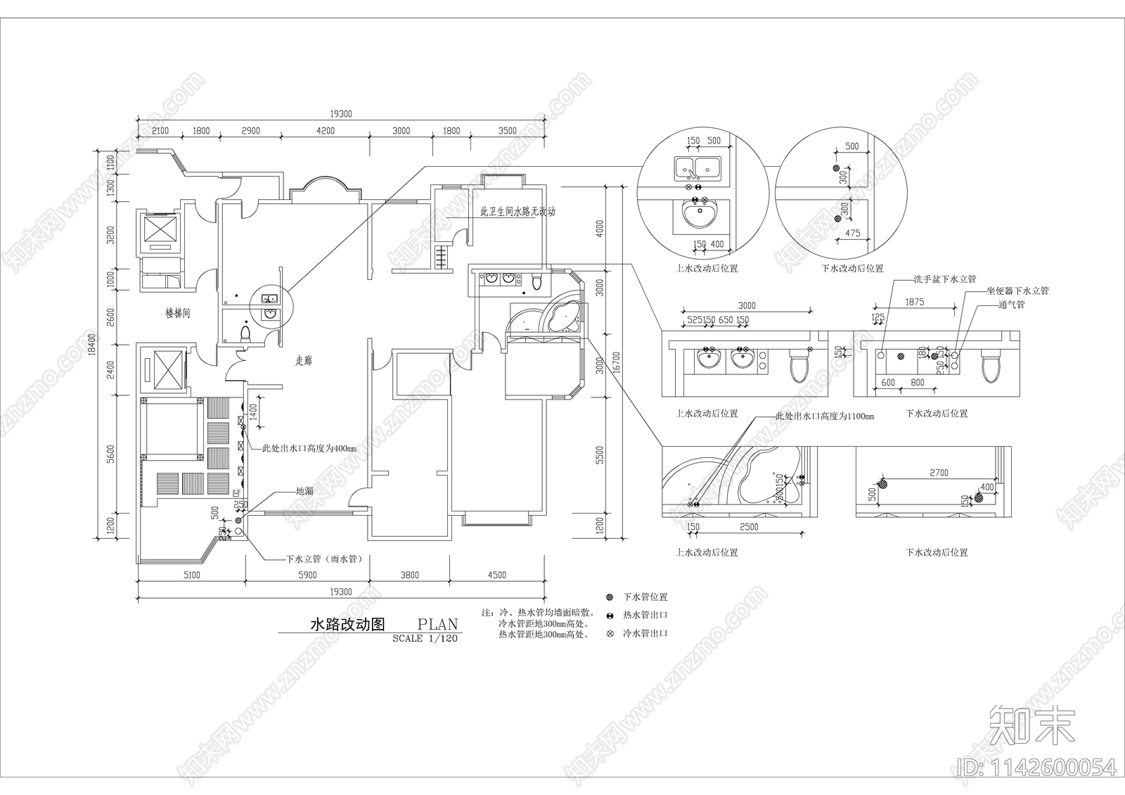 欧式大平层室内装修cad施工图下载【ID:1142600054】