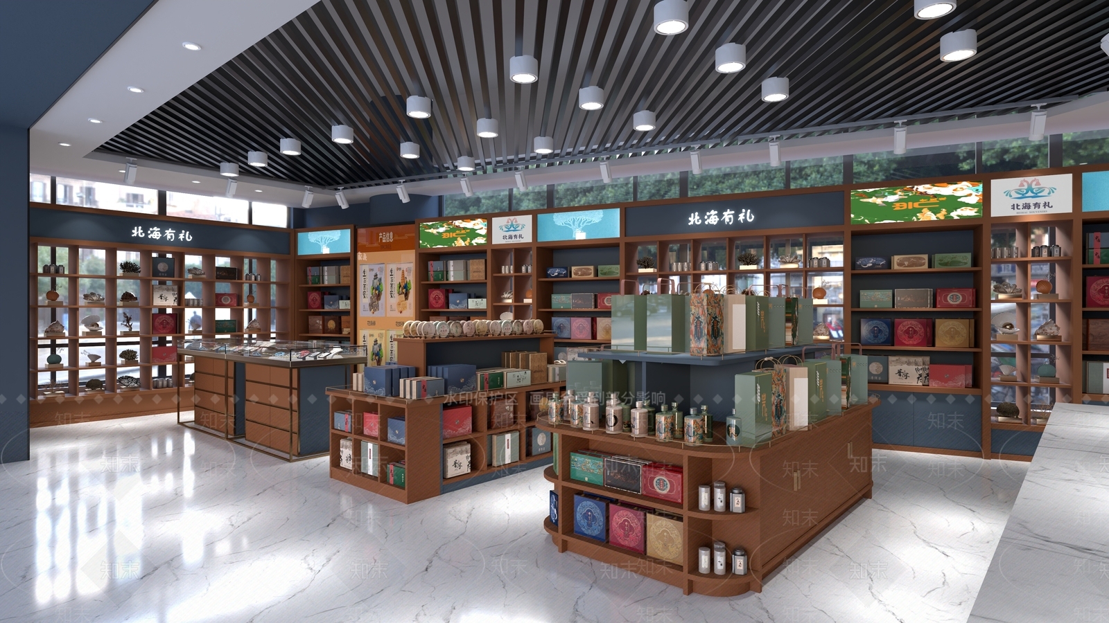 现代伴手礼店礼品店3D模型下载【ID:1142603717】