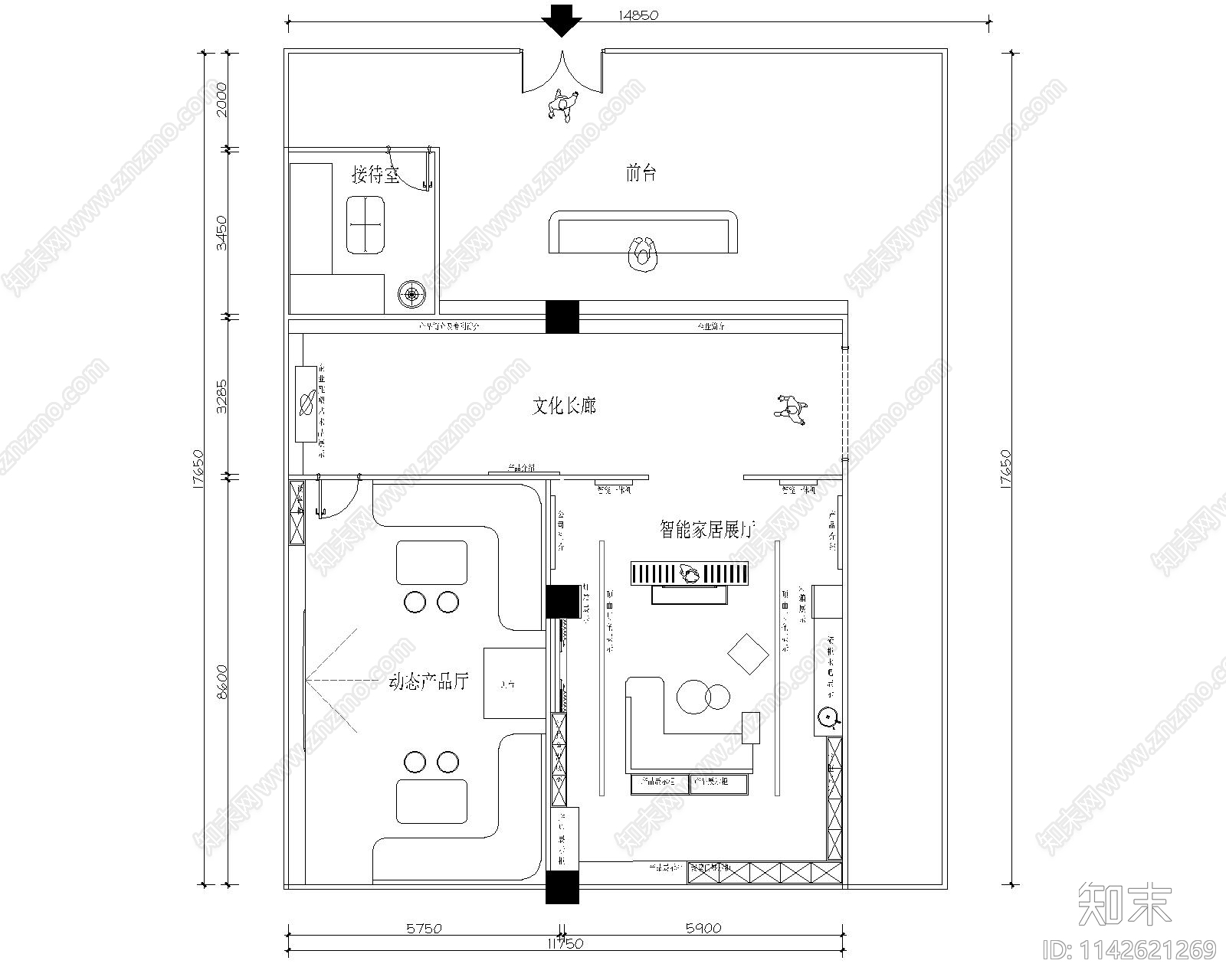 灯光展厅平面图施工图下载【ID:1142621269】