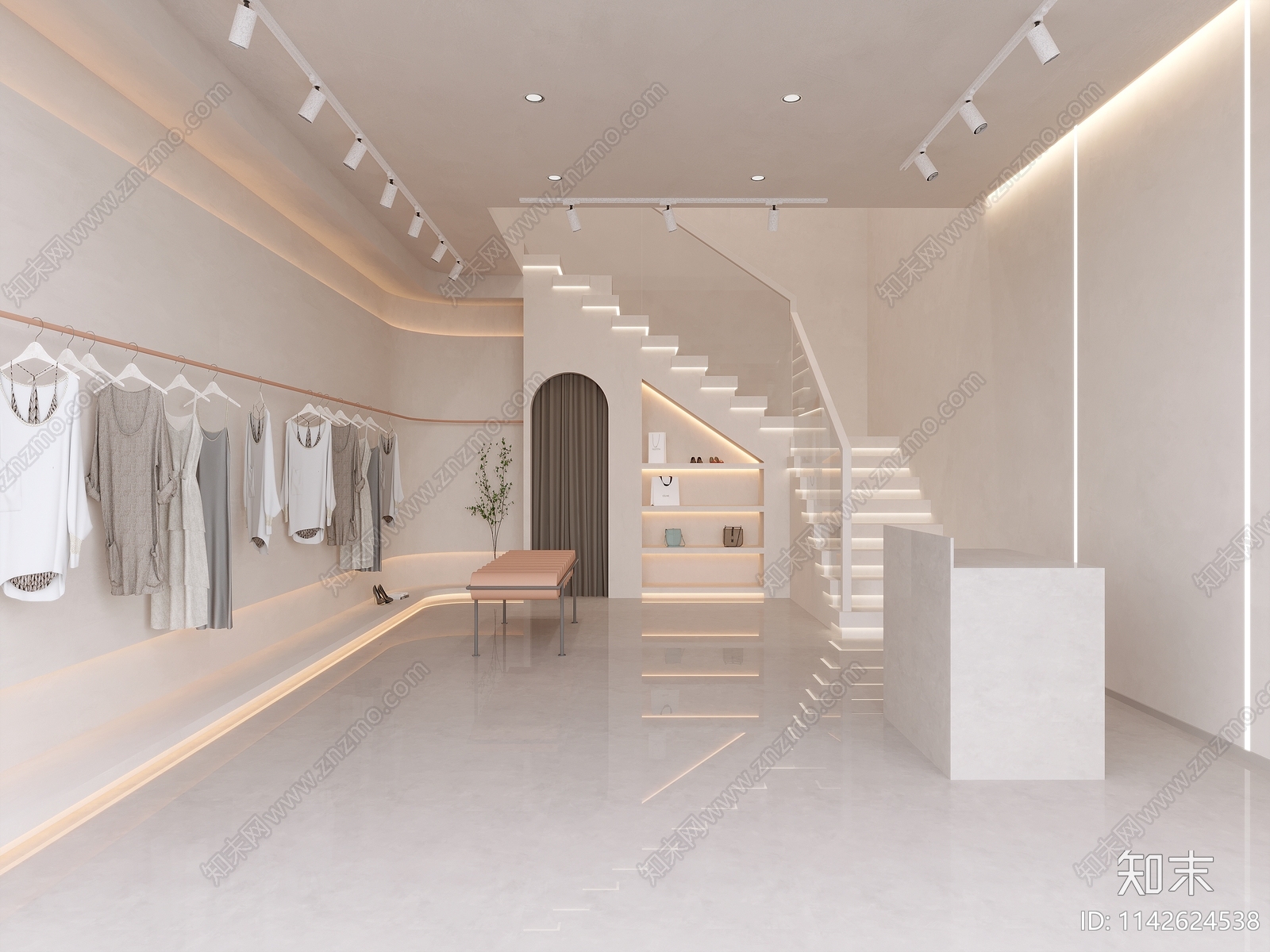 服装店展厅3D模型下载【ID:1142624538】