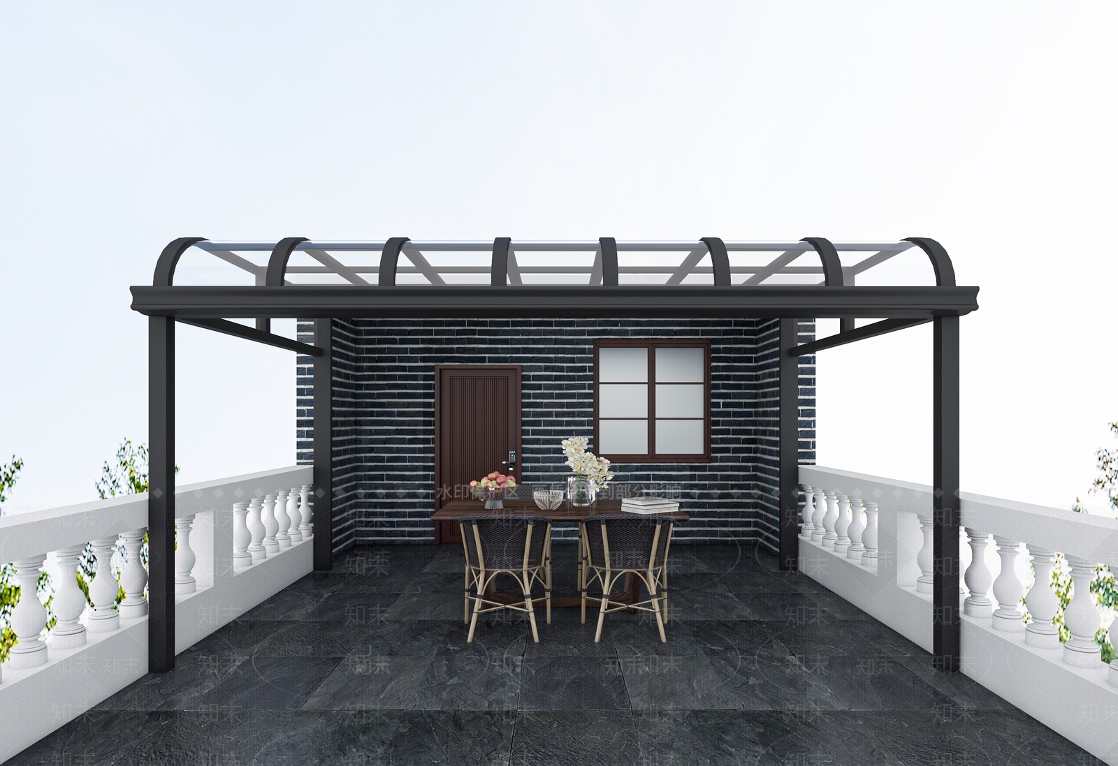 现代民宿客餐厅3D模型下载【ID:1142626330】