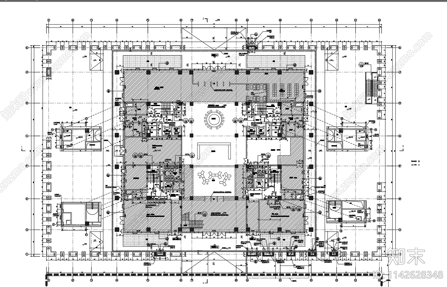 某高校图书馆建筑cad施工图下载【ID:1142628348】