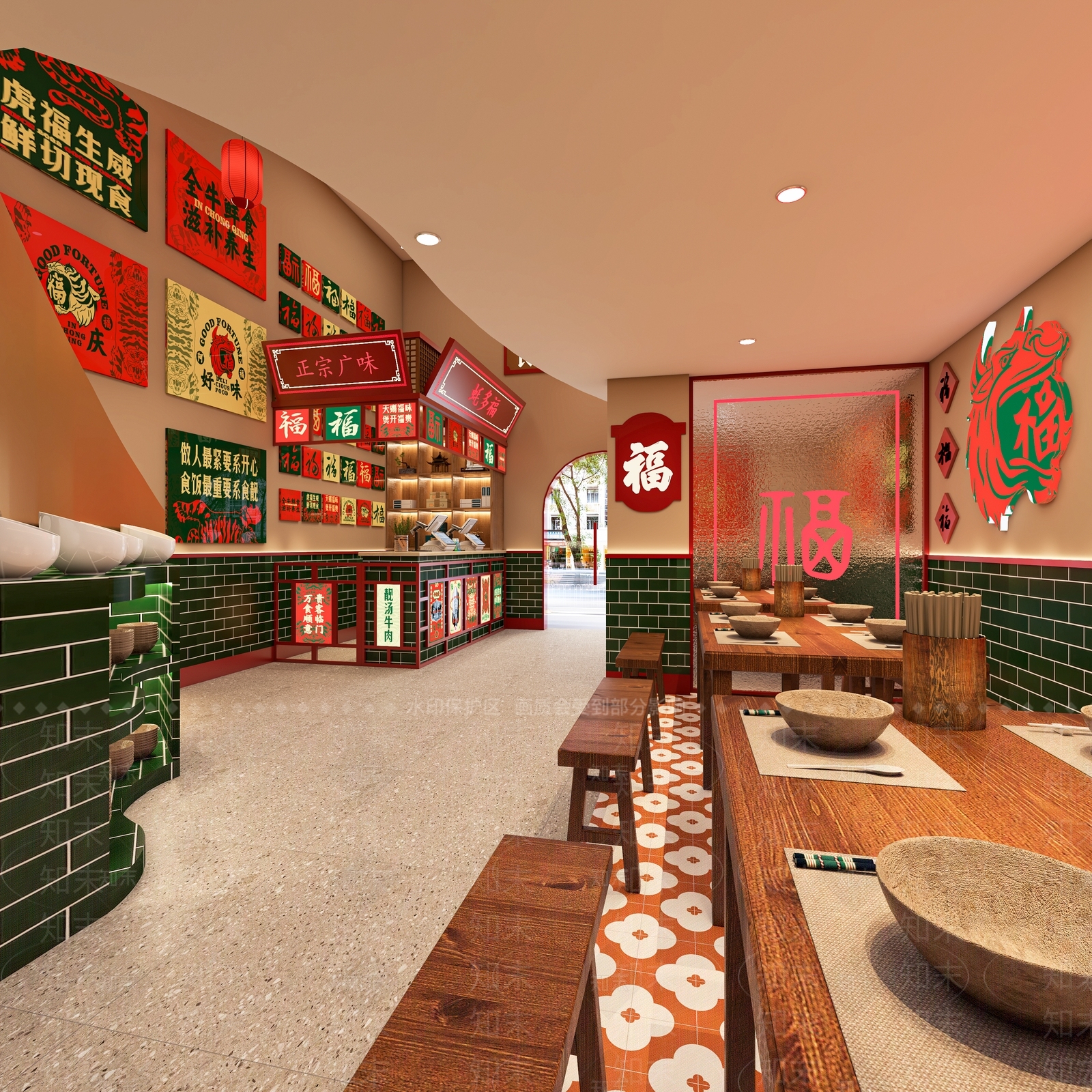 现代港式茶餐厅3D模型下载【ID:1142630113】