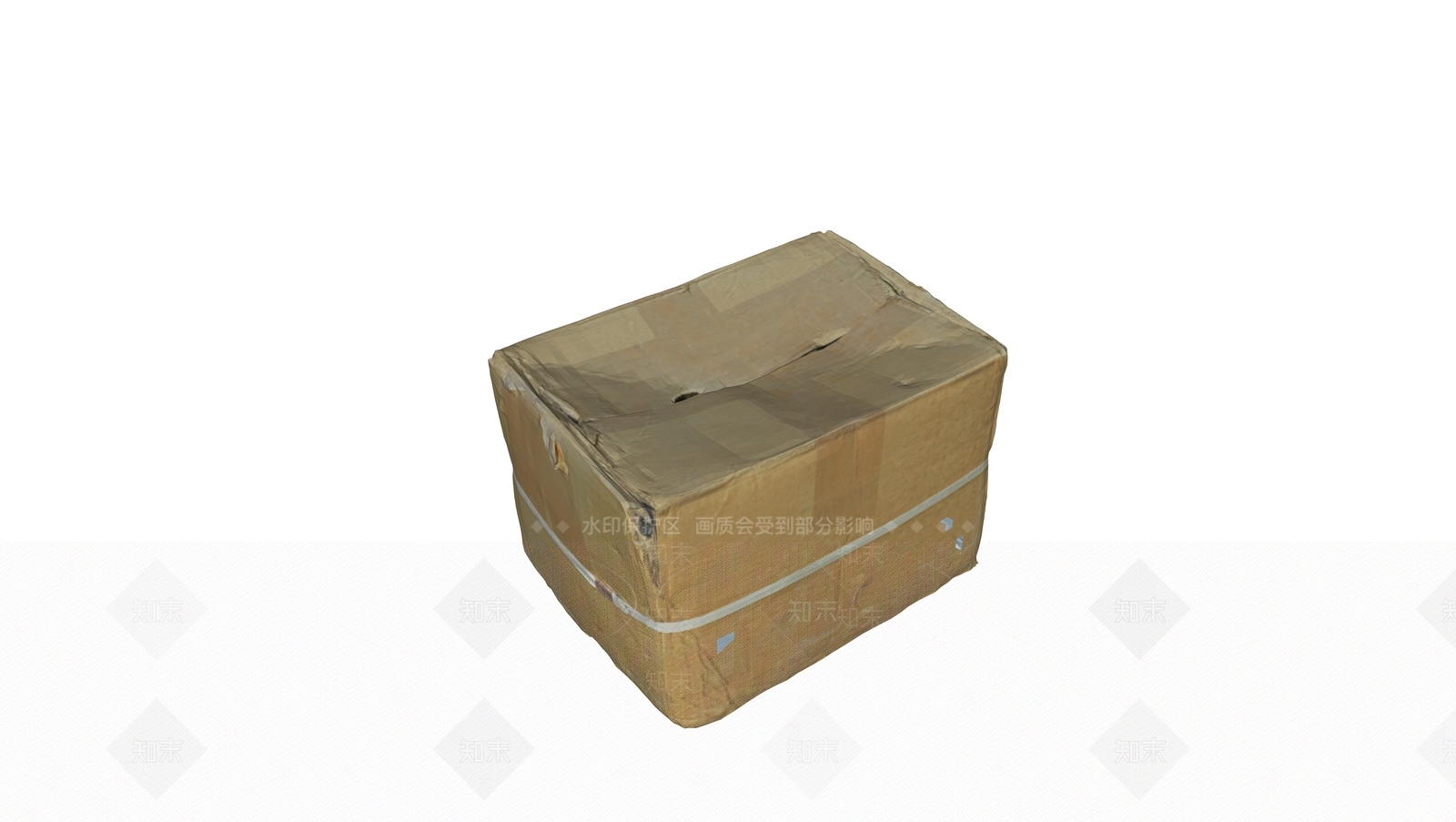 超写实纸箱子SU模型下载【ID:1142629861】