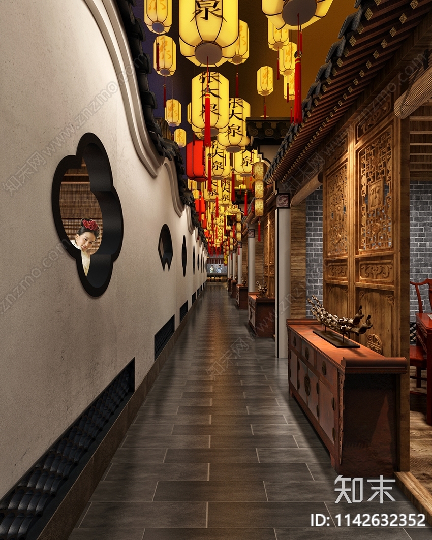 中餐厅室内装修cad施工图下载【ID:1142632352】