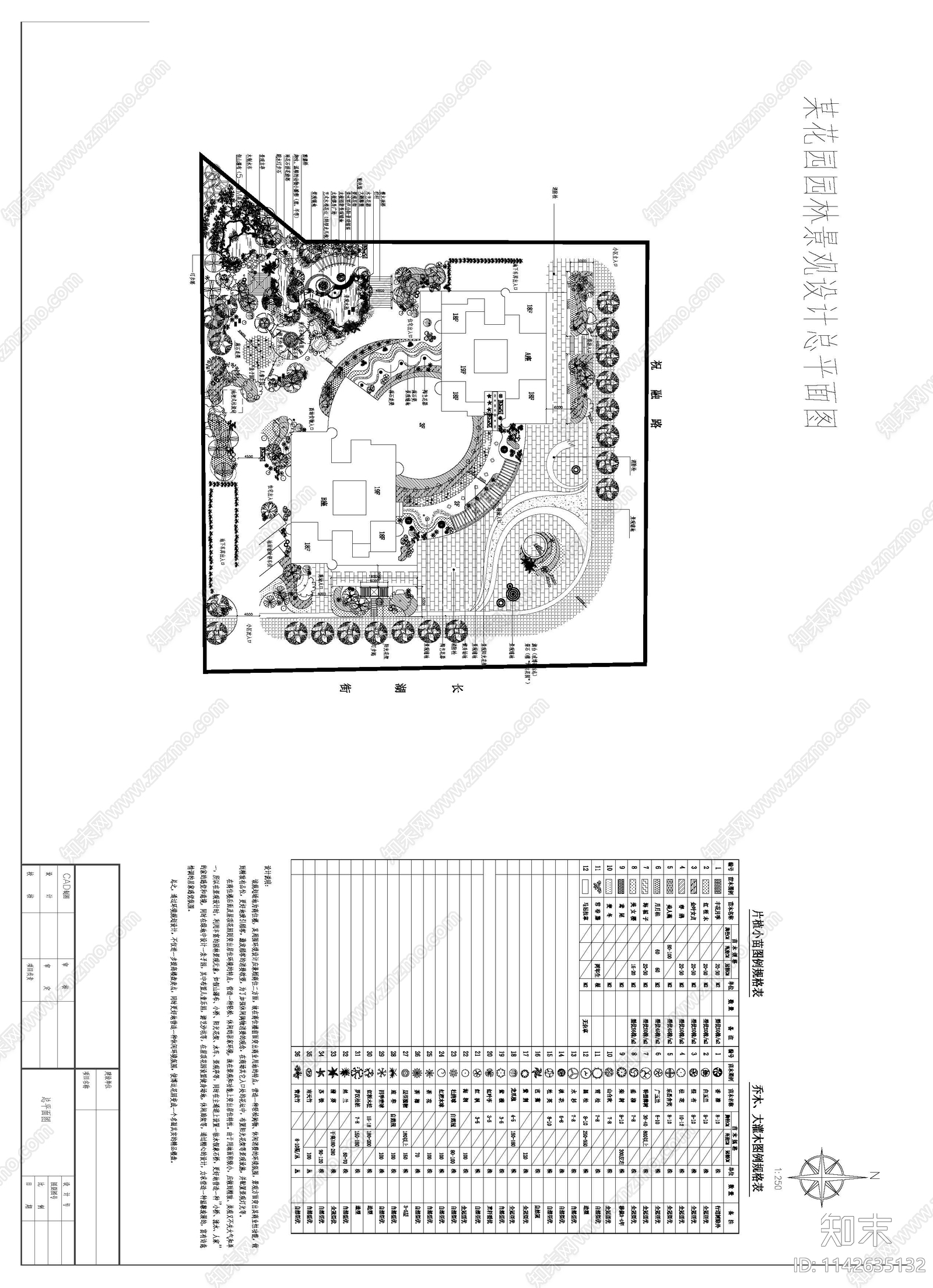 屋顶花园小区景观平面图施工图下载【ID:1142635132】