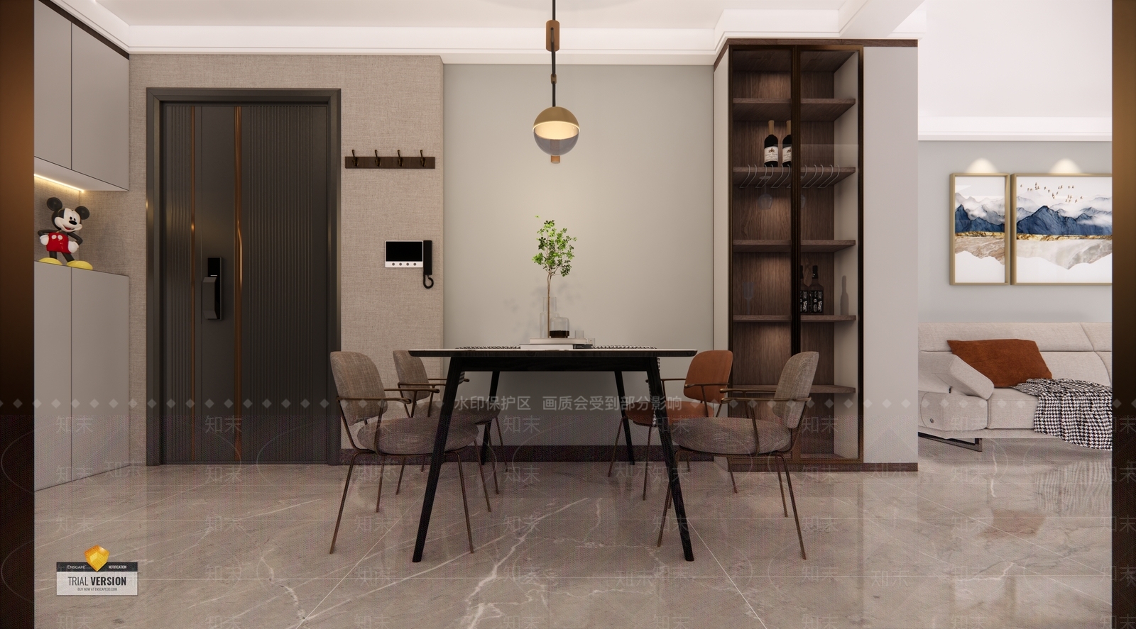 现代单身公寓SU模型下载【ID:1143270332】