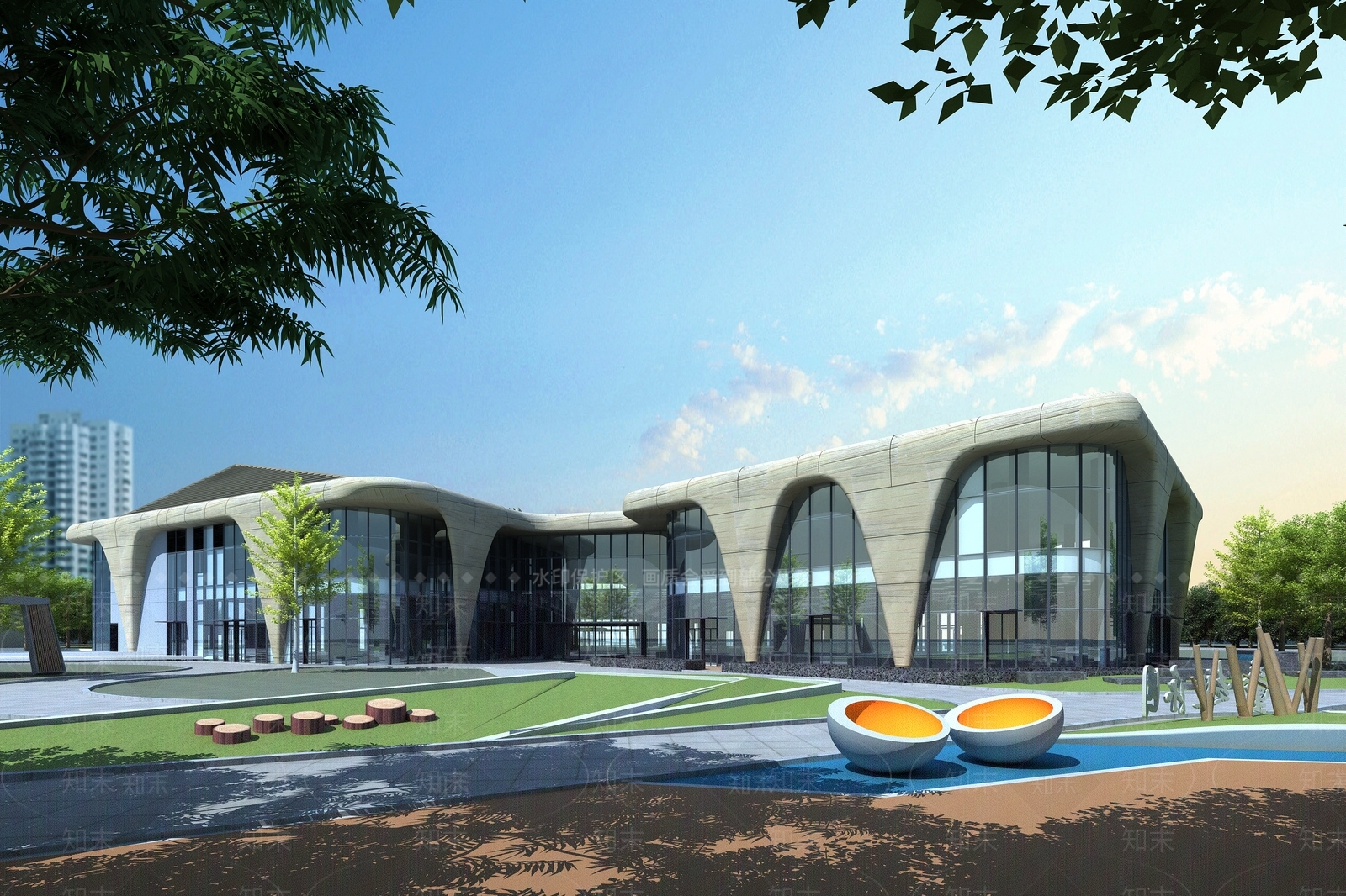 图书馆游乐购物综合商场3D模型下载【ID:1142642789】