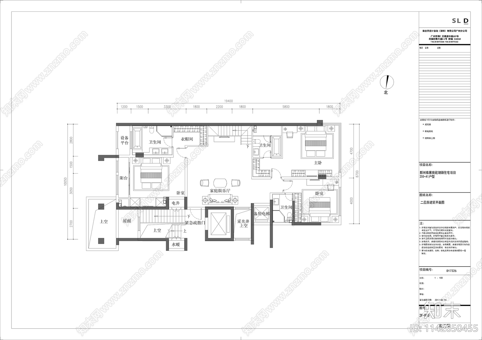 轻奢风格两层别墅室内装修cad施工图下载【ID:1142650455】