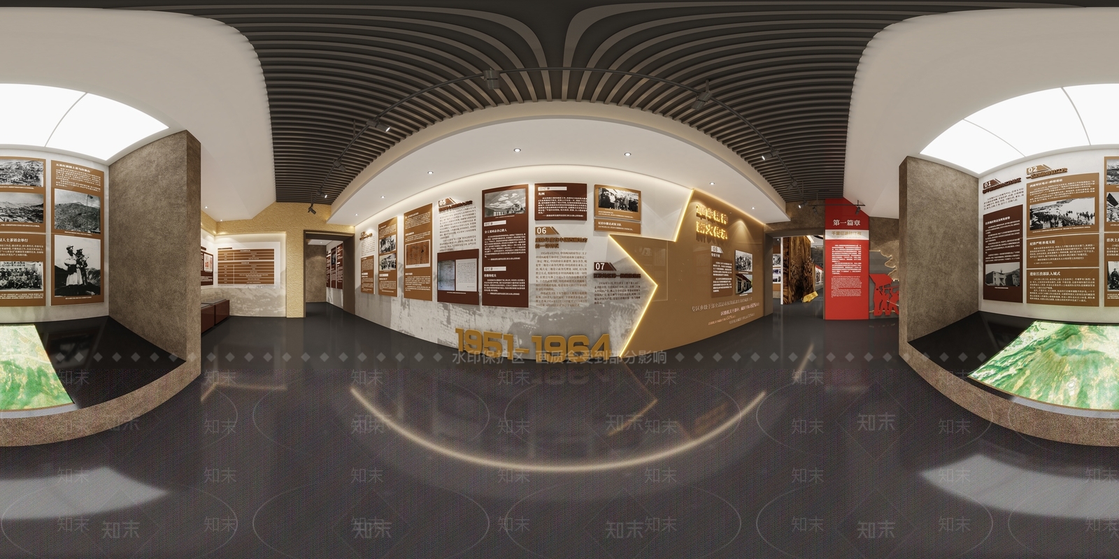 现代党建展厅SU模型下载【ID:1142654074】