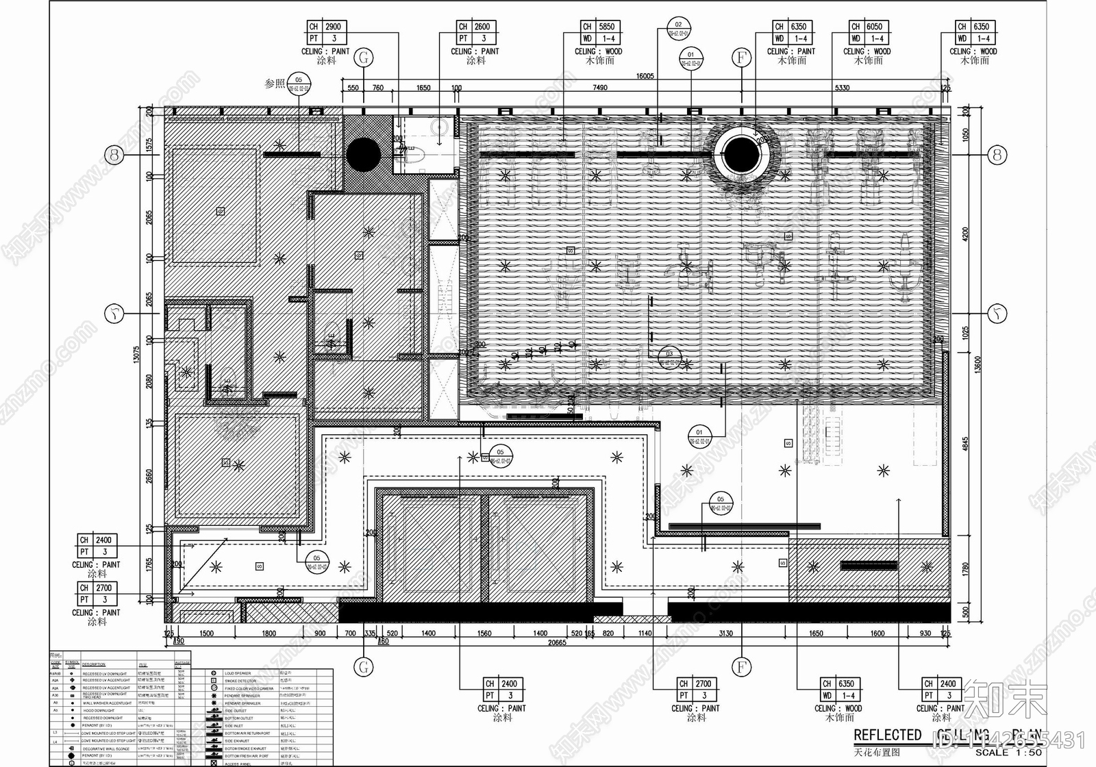 165㎡健身房室内施工图下载【ID:1142655431】