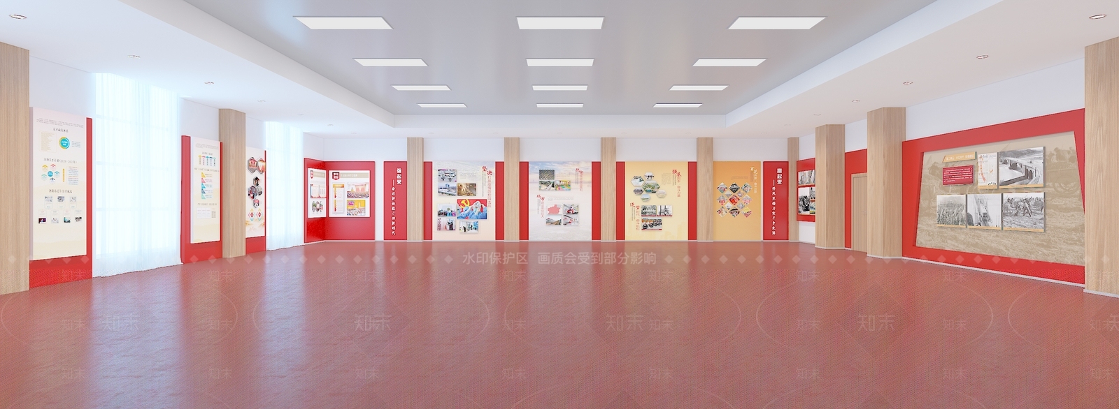 现代党建展厅SU模型下载【ID:1142655771】