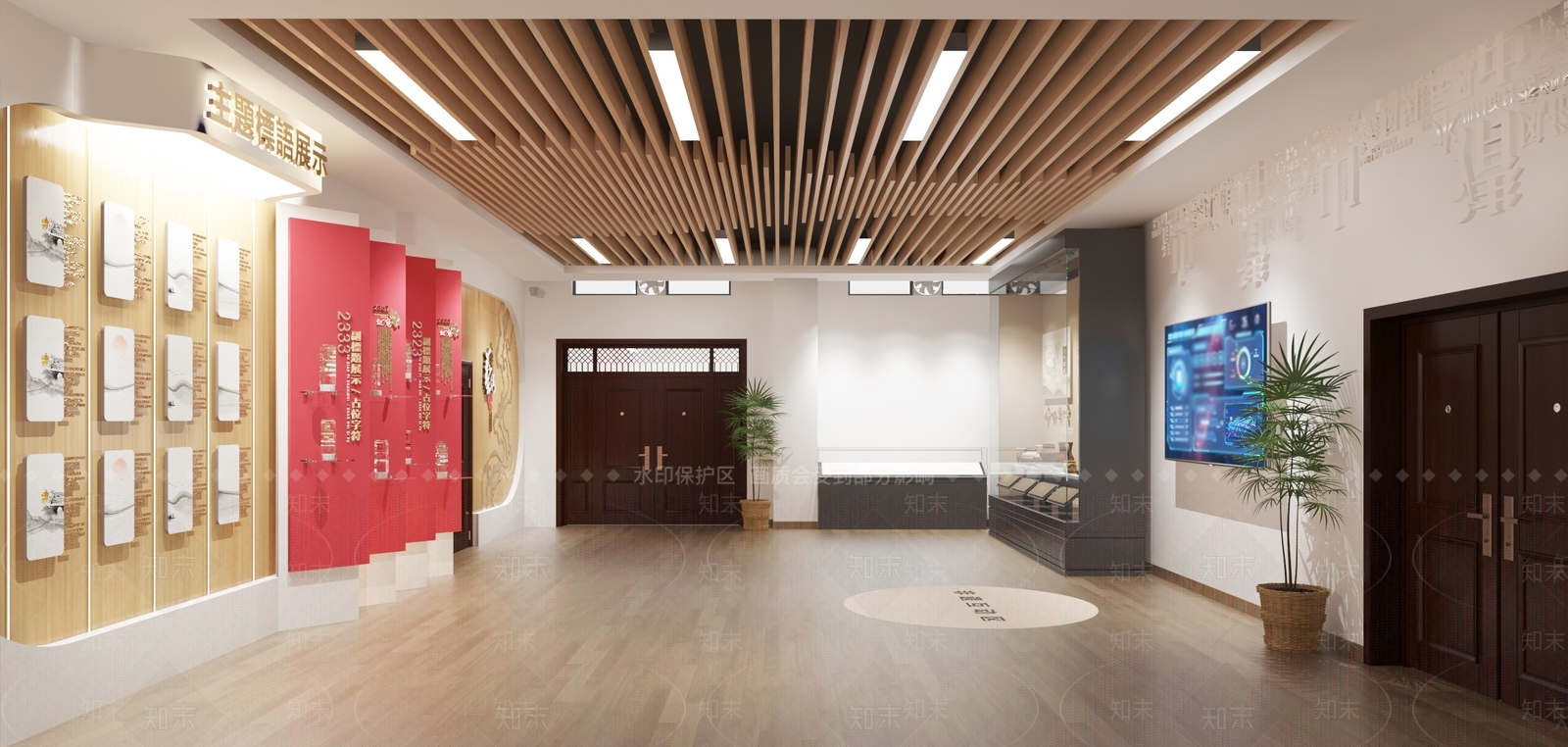 文化馆数字展厅3D模型下载【ID:1142659024】