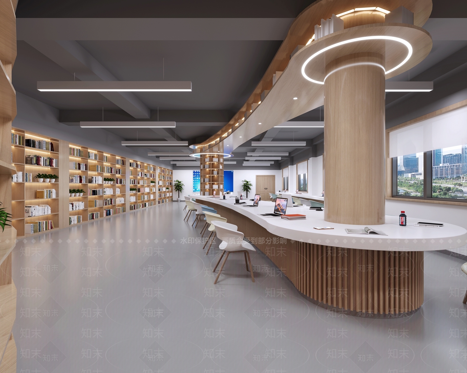 阅读室图书馆3D模型下载【ID:1142754870】