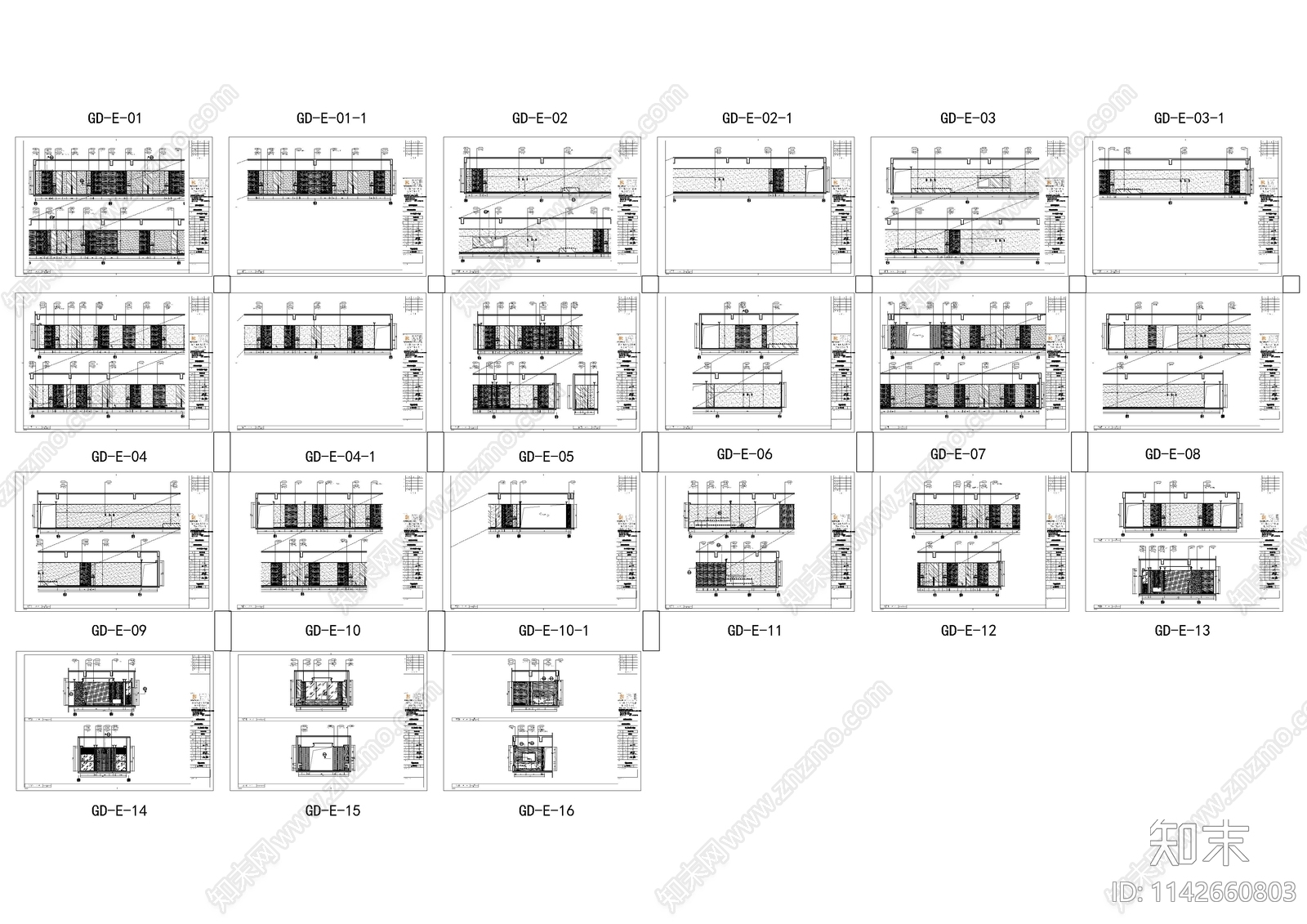 度假酒店客房cad施工图下载【ID:1142660803】