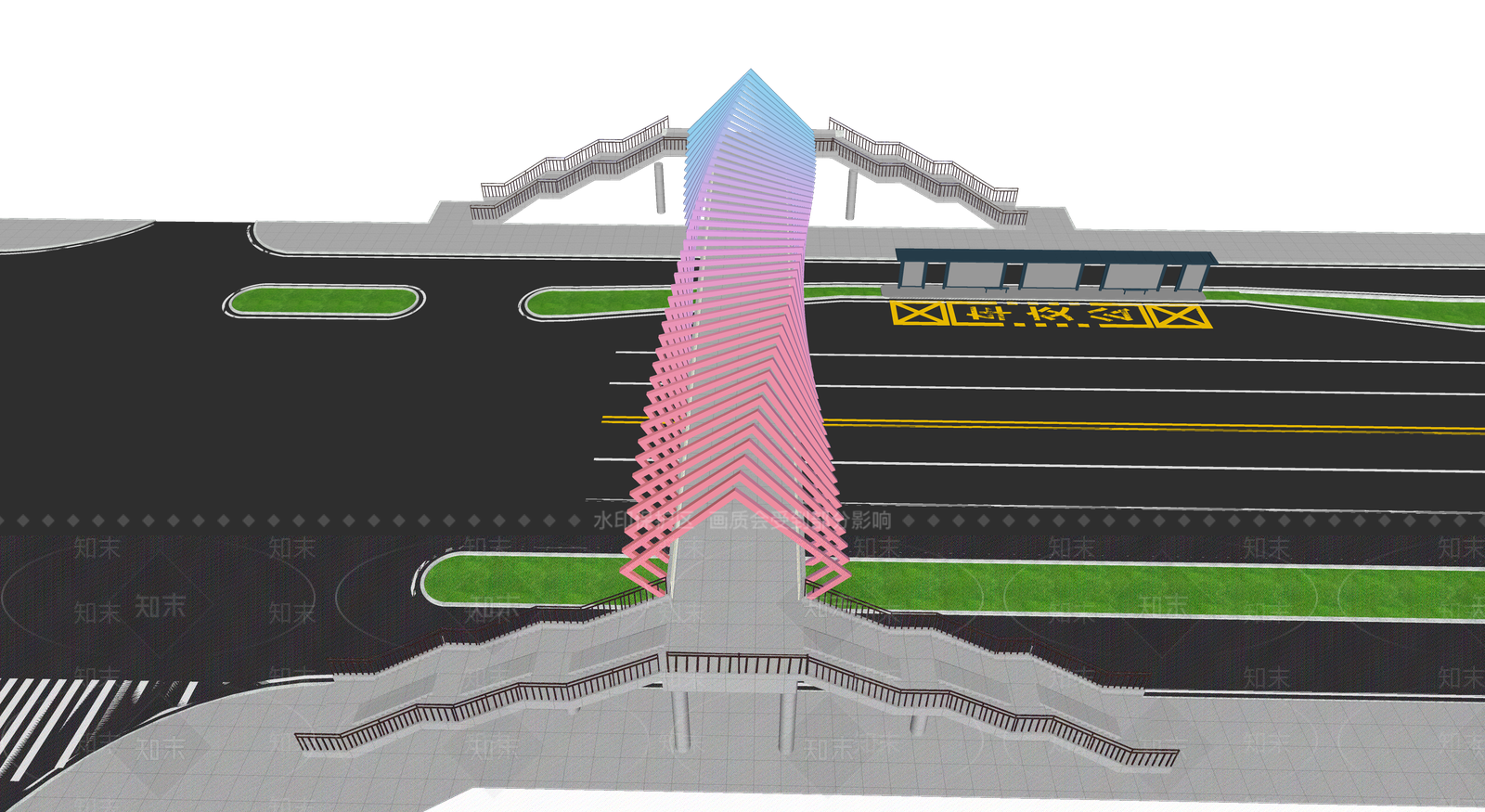现代天桥SU模型下载【ID:1142662074】