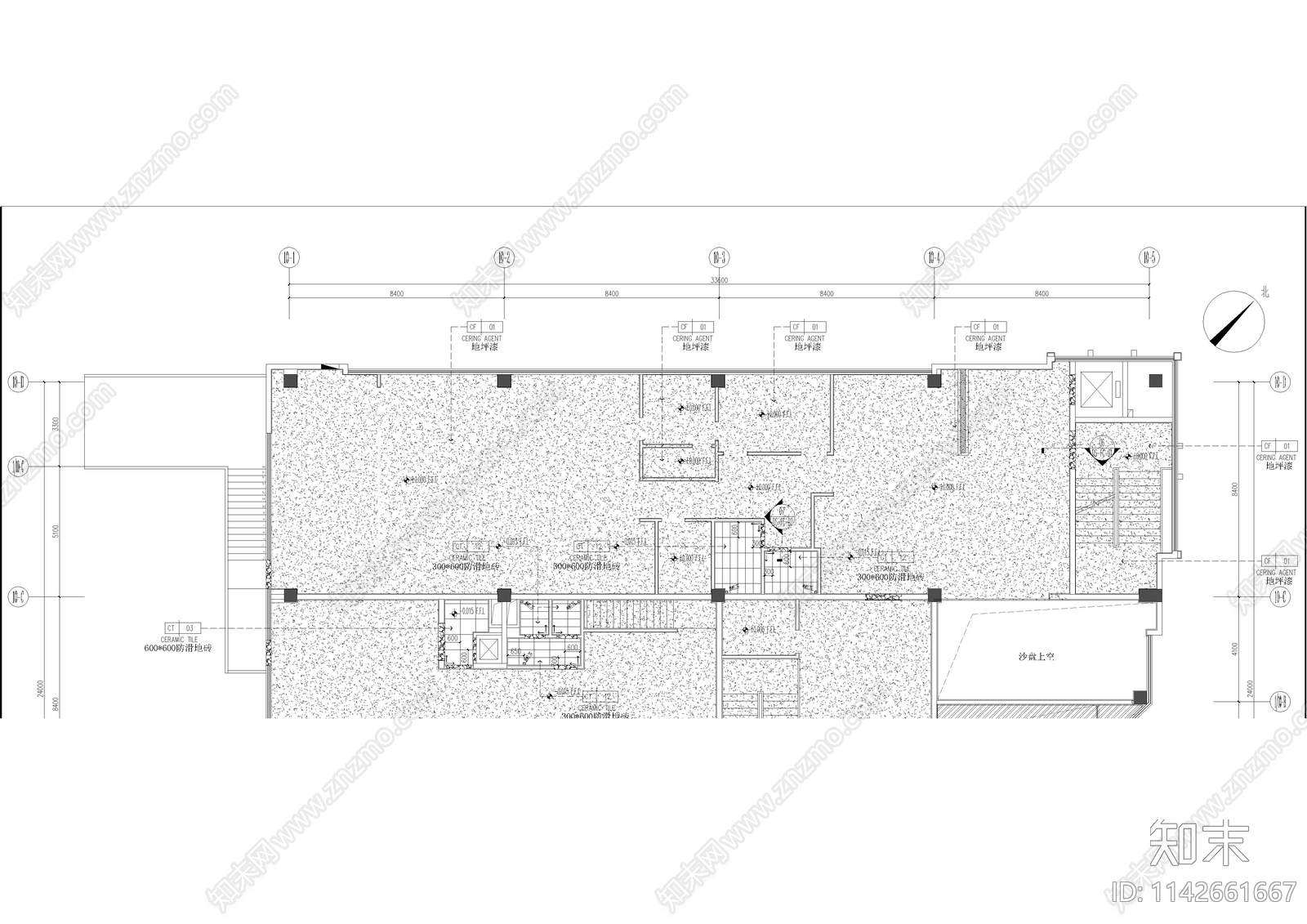 售楼处室内装饰cad施工图下载【ID:1142661667】