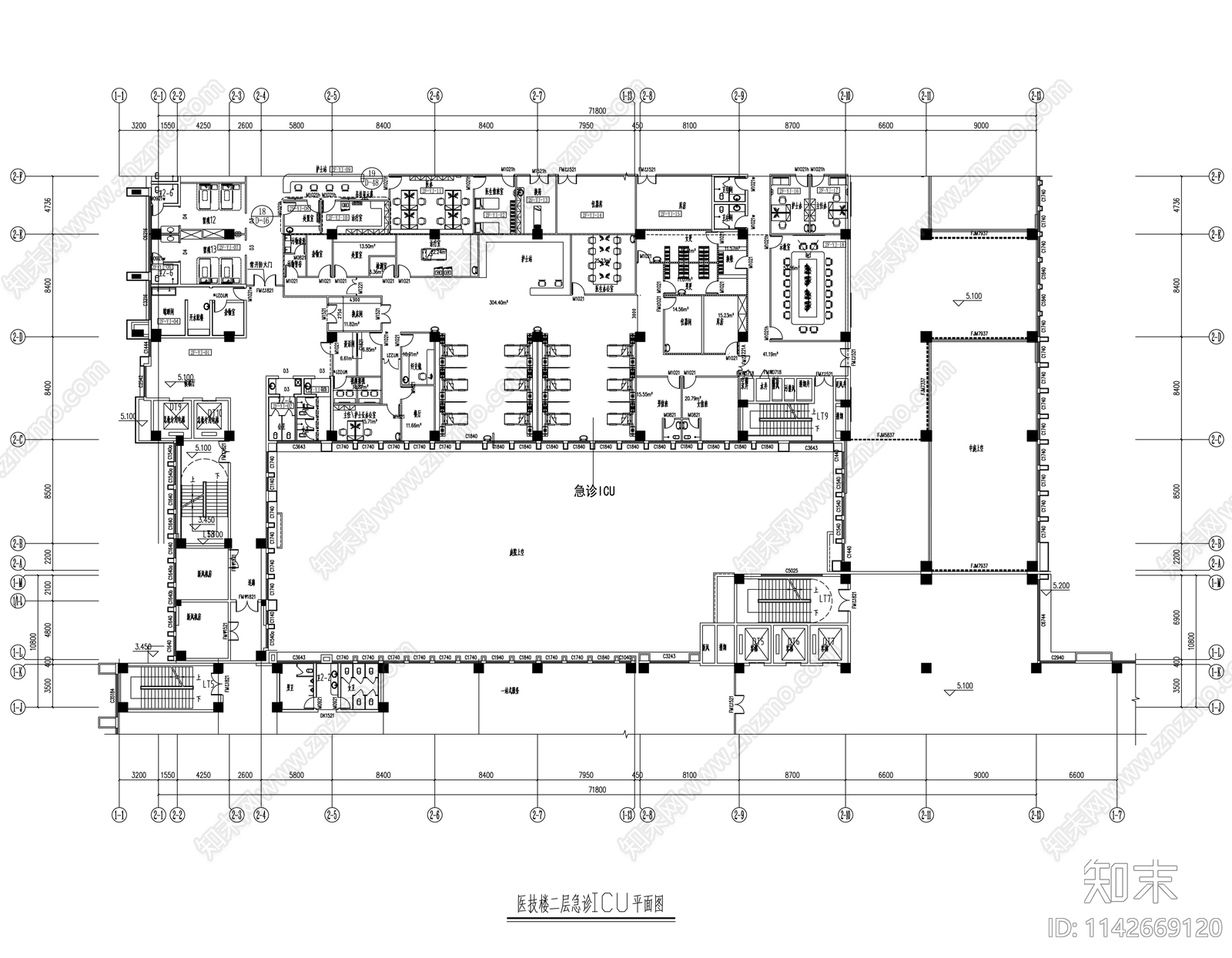 医院急诊cad施工图下载【ID:1142669120】